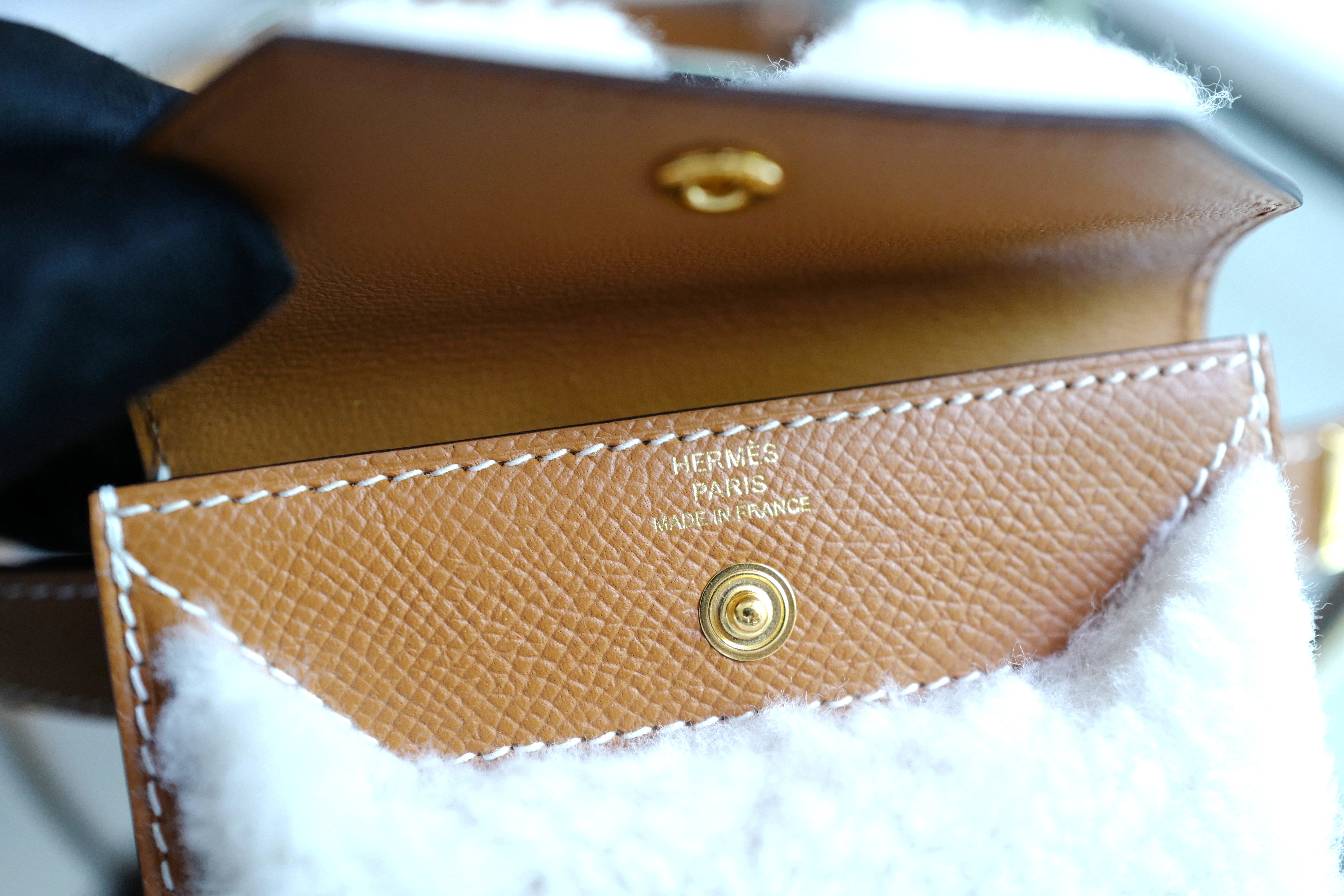 Brand NEW Hermès Kelly 18 Teddy Pocket in Gold / Ecru GHW W Stamp 2025