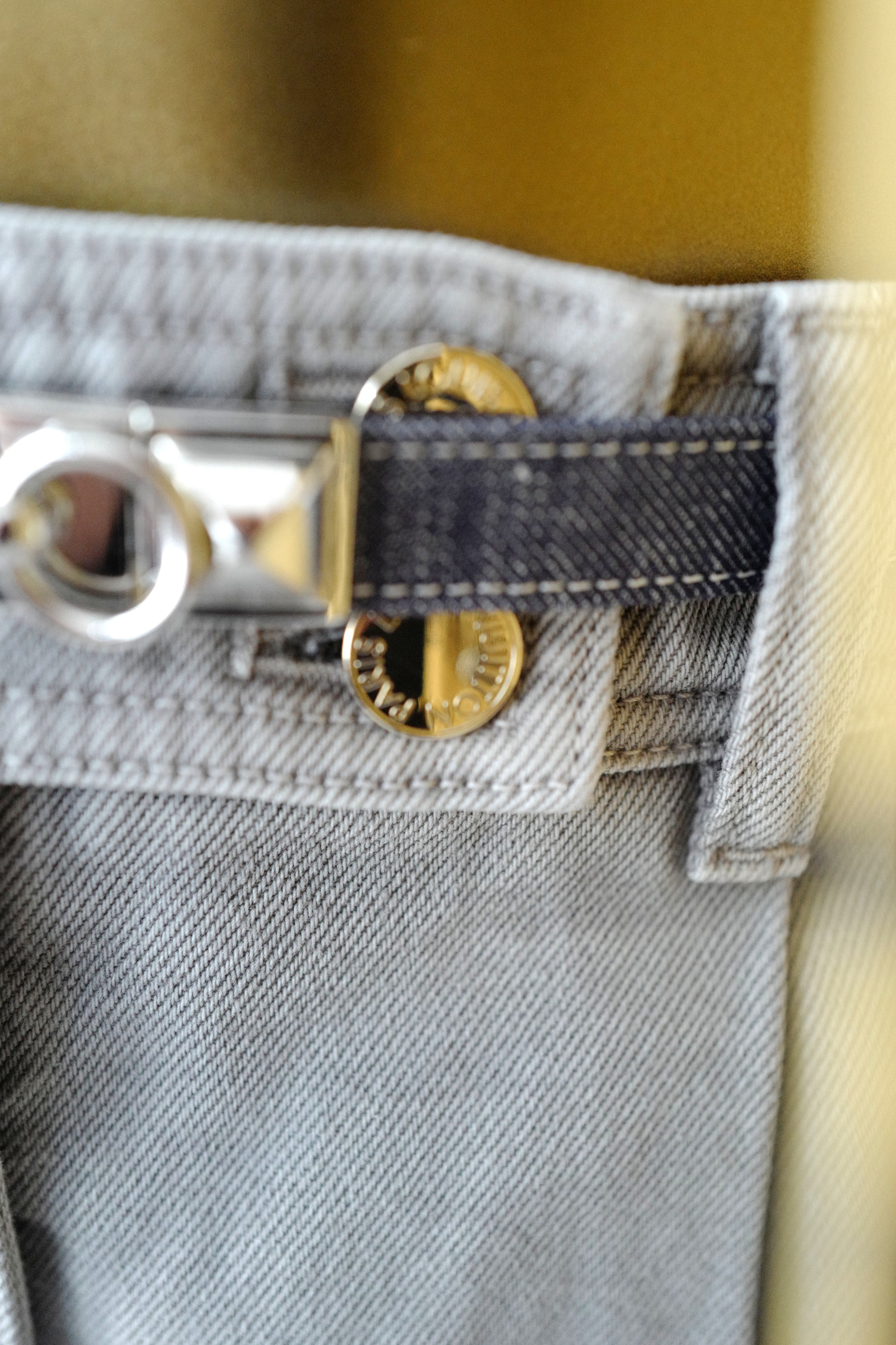 Brand New Hermès Rivale Jean 18 Belt in Bleu Indigo / Blanc / Bleu Navy PHW