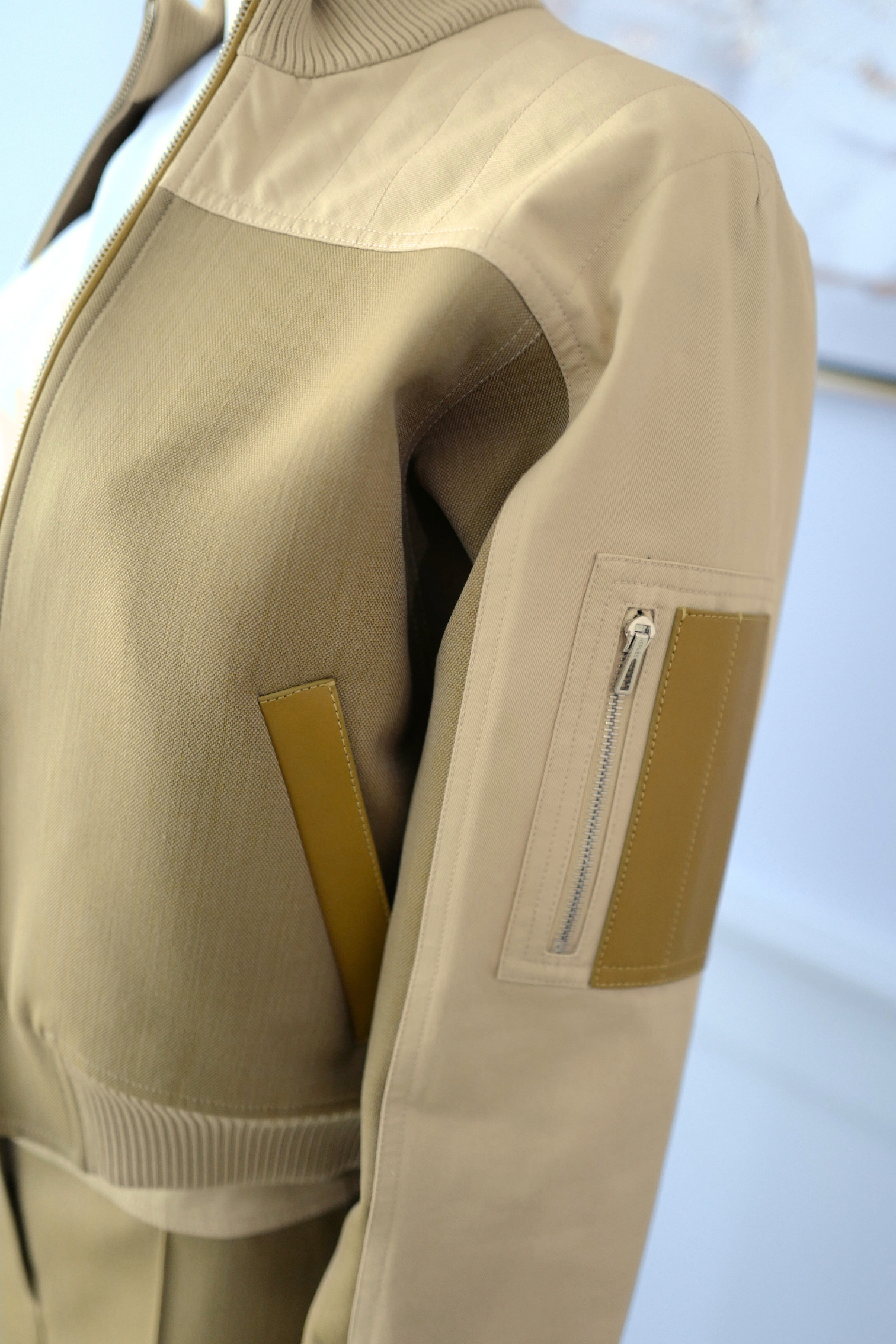 Brand New Hermès Bomber Inspiration Jacket in Vert Muscade Size 36