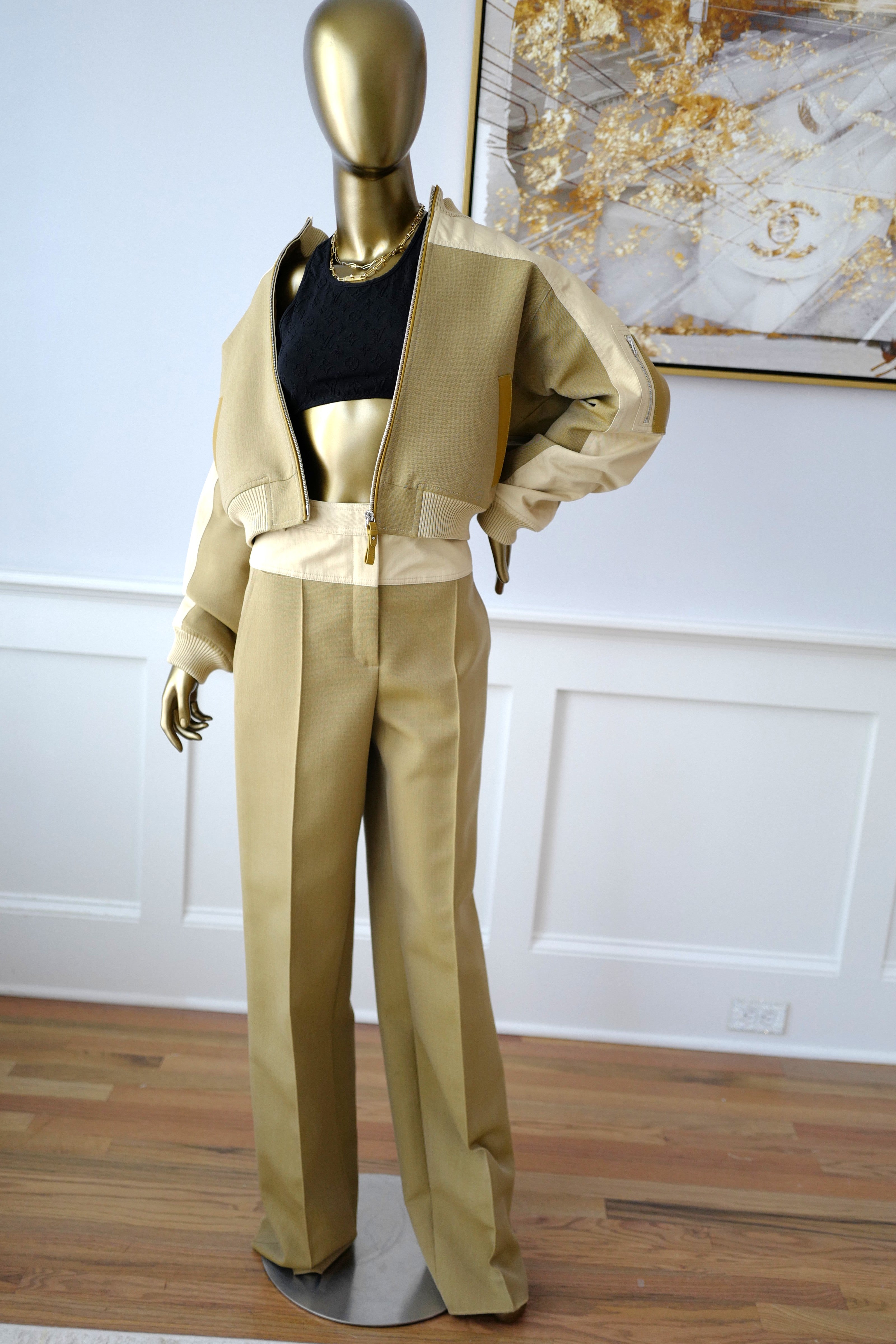 Brand New Hermès Bomber Inspiration Jacket in Vert Muscade Size 36