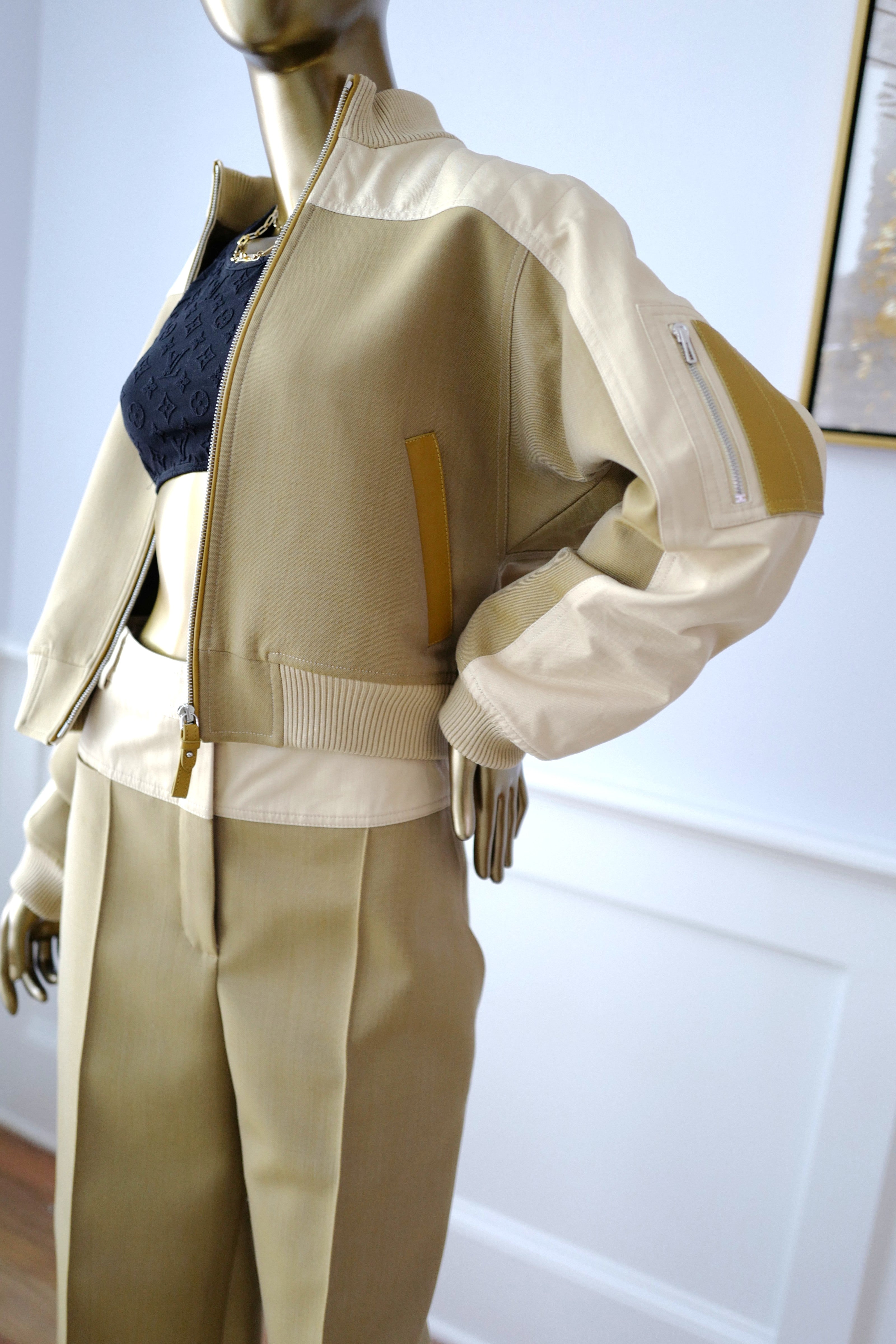 Brand New Hermès Bomber Inspiration Jacket in Vert Muscade Size 36