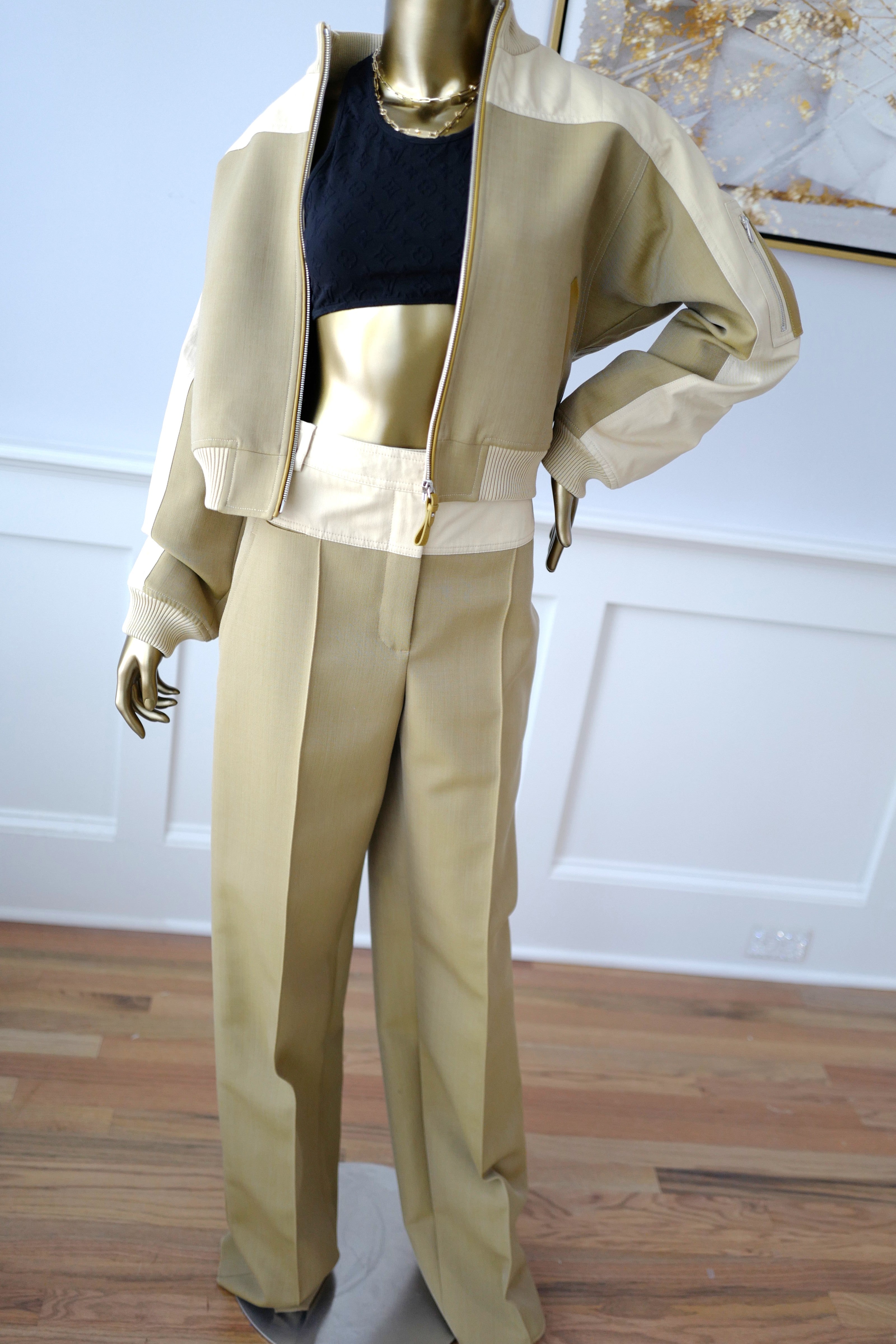 Brand New Hermès Bomber Inspiration Jacket in Vert Muscade Size 36