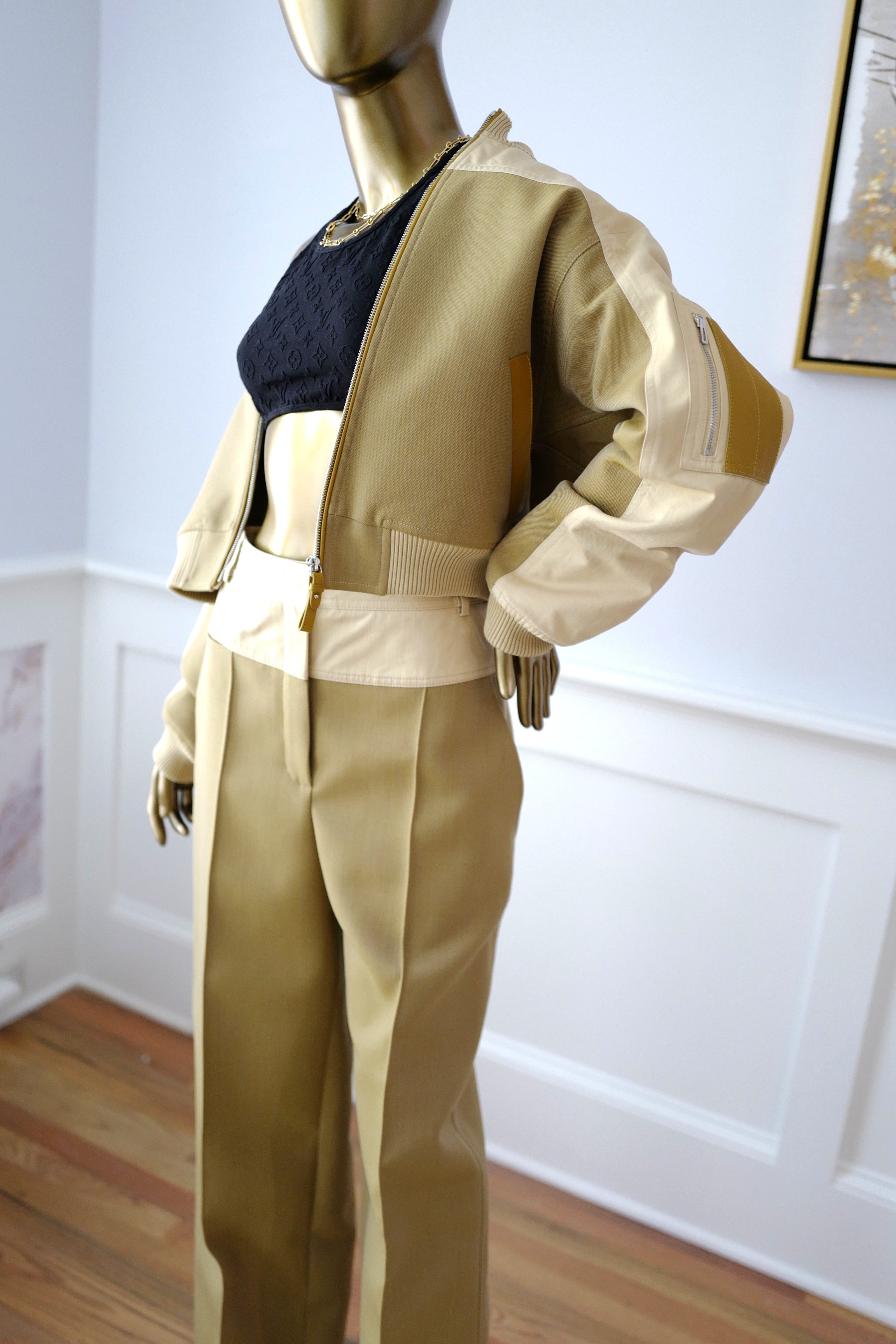 Brand New Hermès Bomber Inspiration Jacket in Vert Muscade Size 36