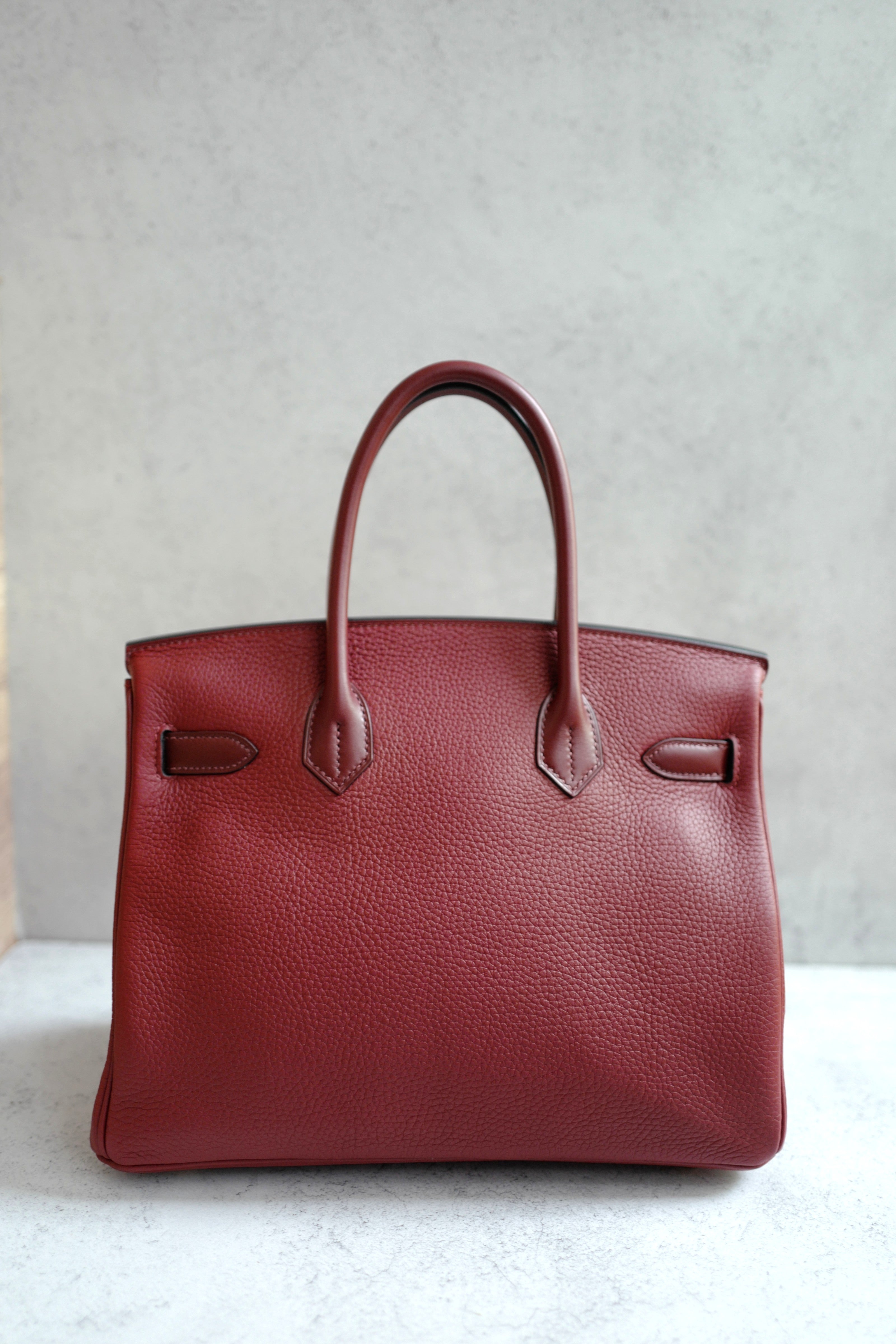 NEW Hermes Birkin 30 Touch Rouge H/Rose Azalea Clemence/Sombrero Gold HW #D 2021