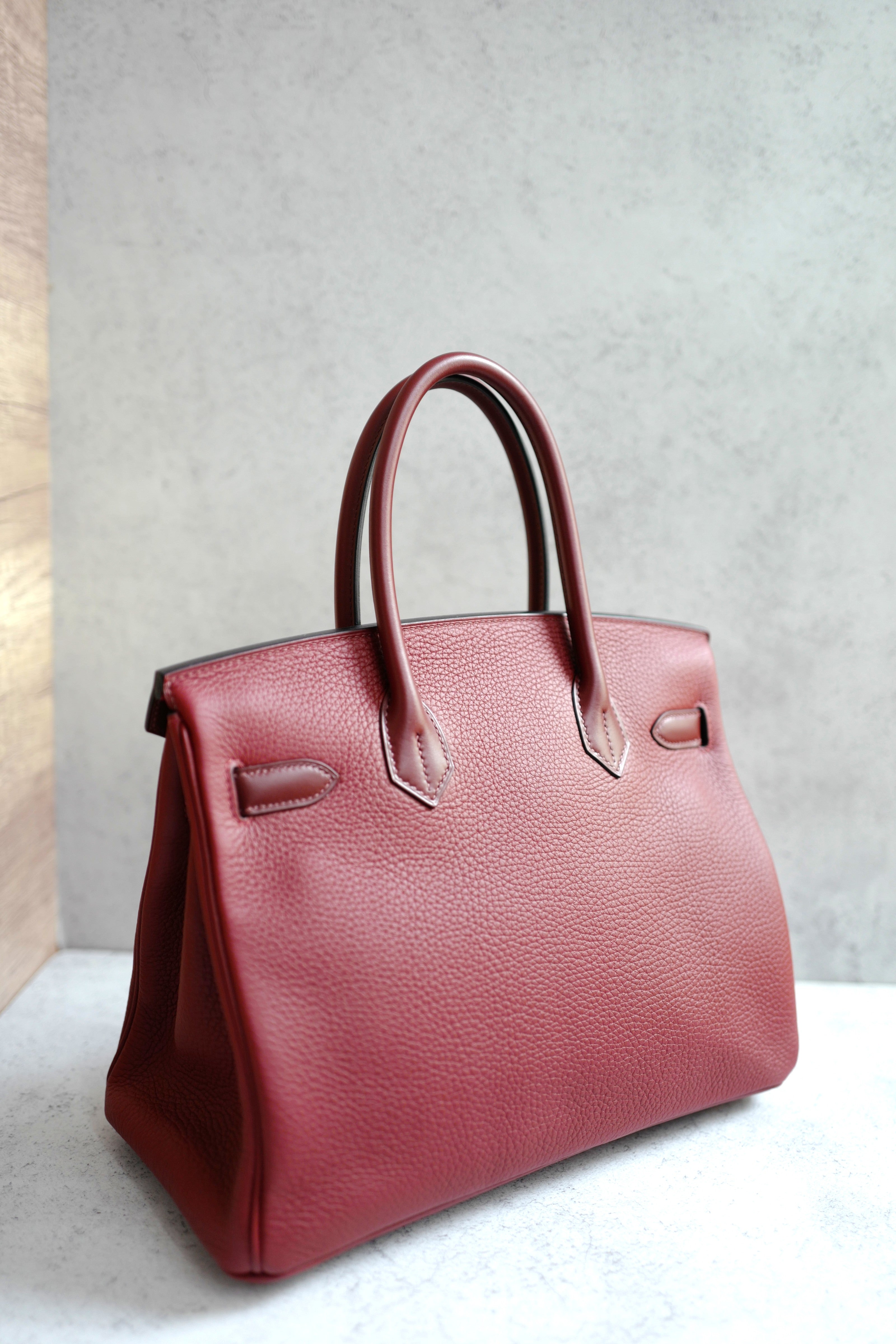NEW Hermes Birkin 30 Touch Rouge H/Rose Azalea Clemence/Sombrero Gold HW #D 2021