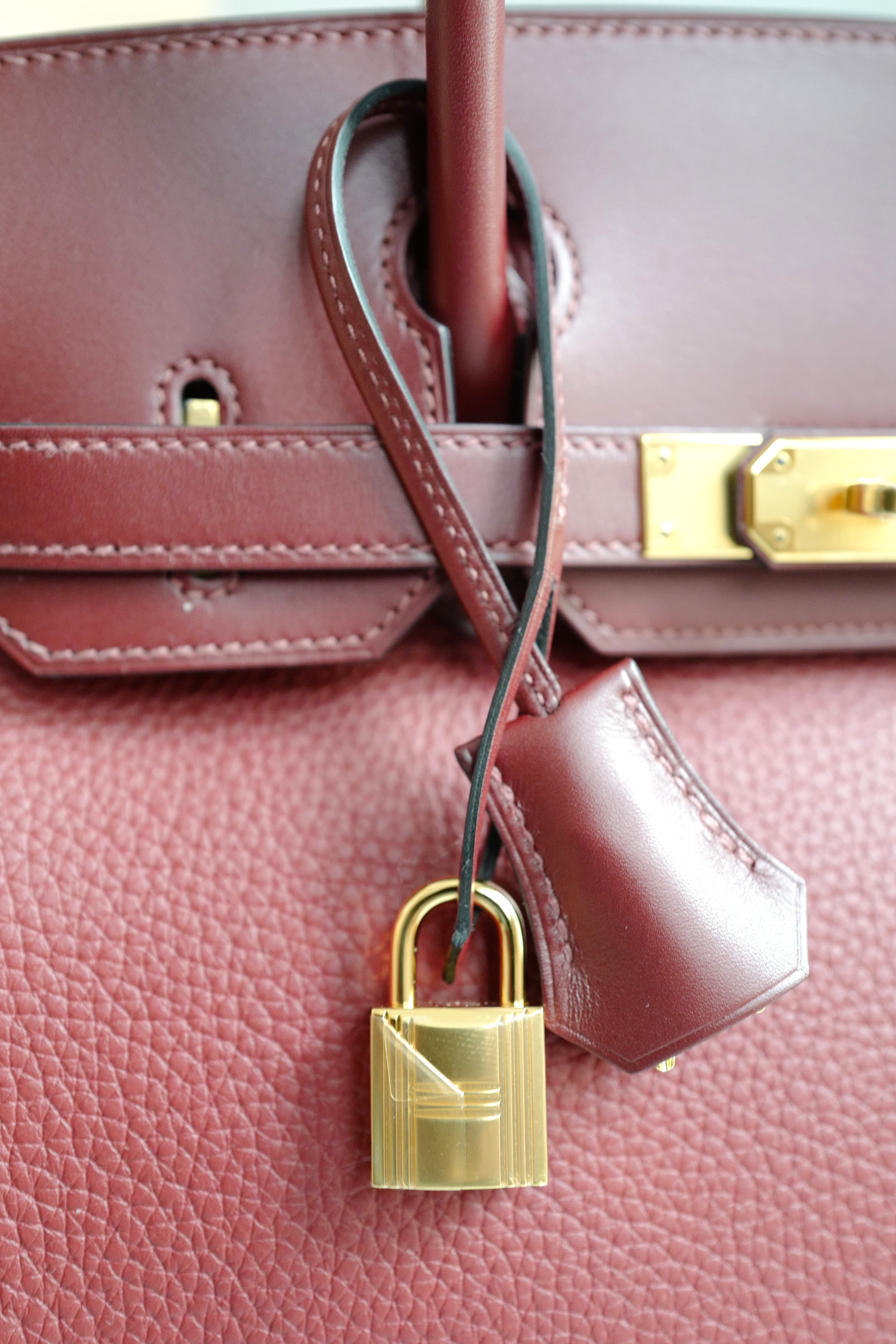 NEW Hermes Birkin 30 Touch Rouge H/Rose Azalea Clemence/Sombrero Gold HW #D 2021