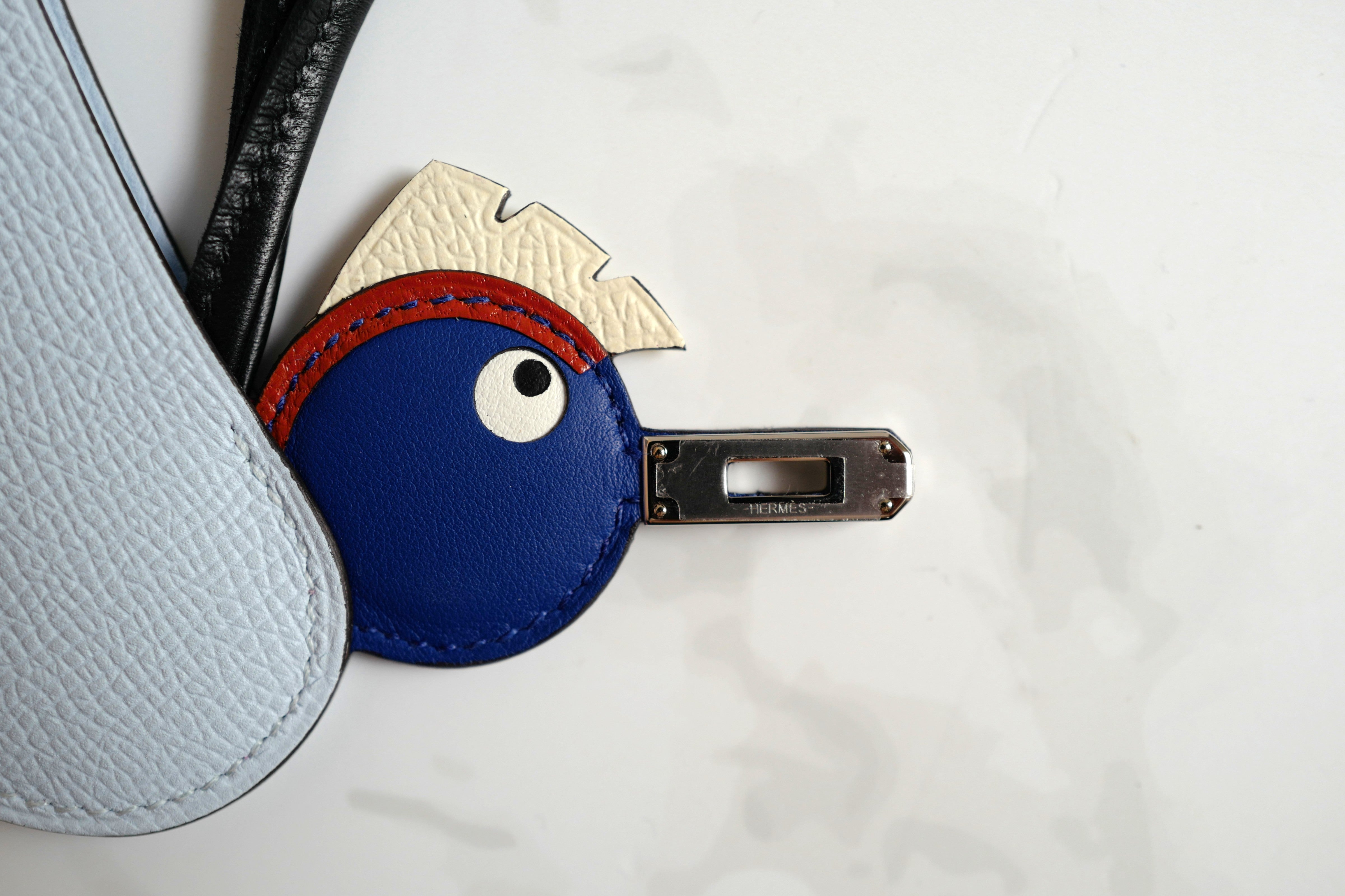 NEW Hermes Birdy Charm in Bleu Brume/Rose Mexico/Bleu Royal/Cuivre/Nata/Noir