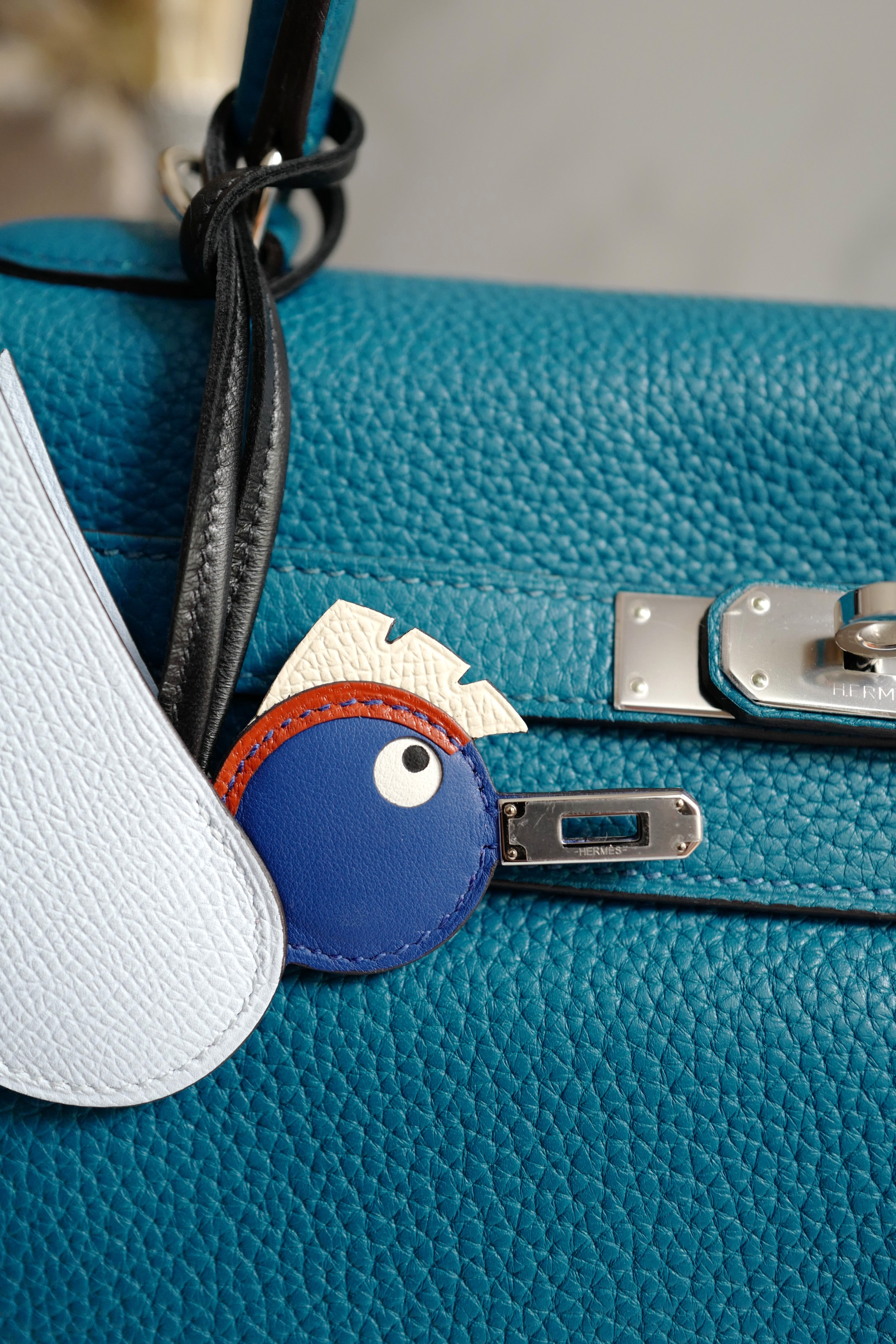 NEW Hermes Birdy Charm in Bleu Brume/Rose Mexico/Bleu Royal/Cuivre/Nata/Noir