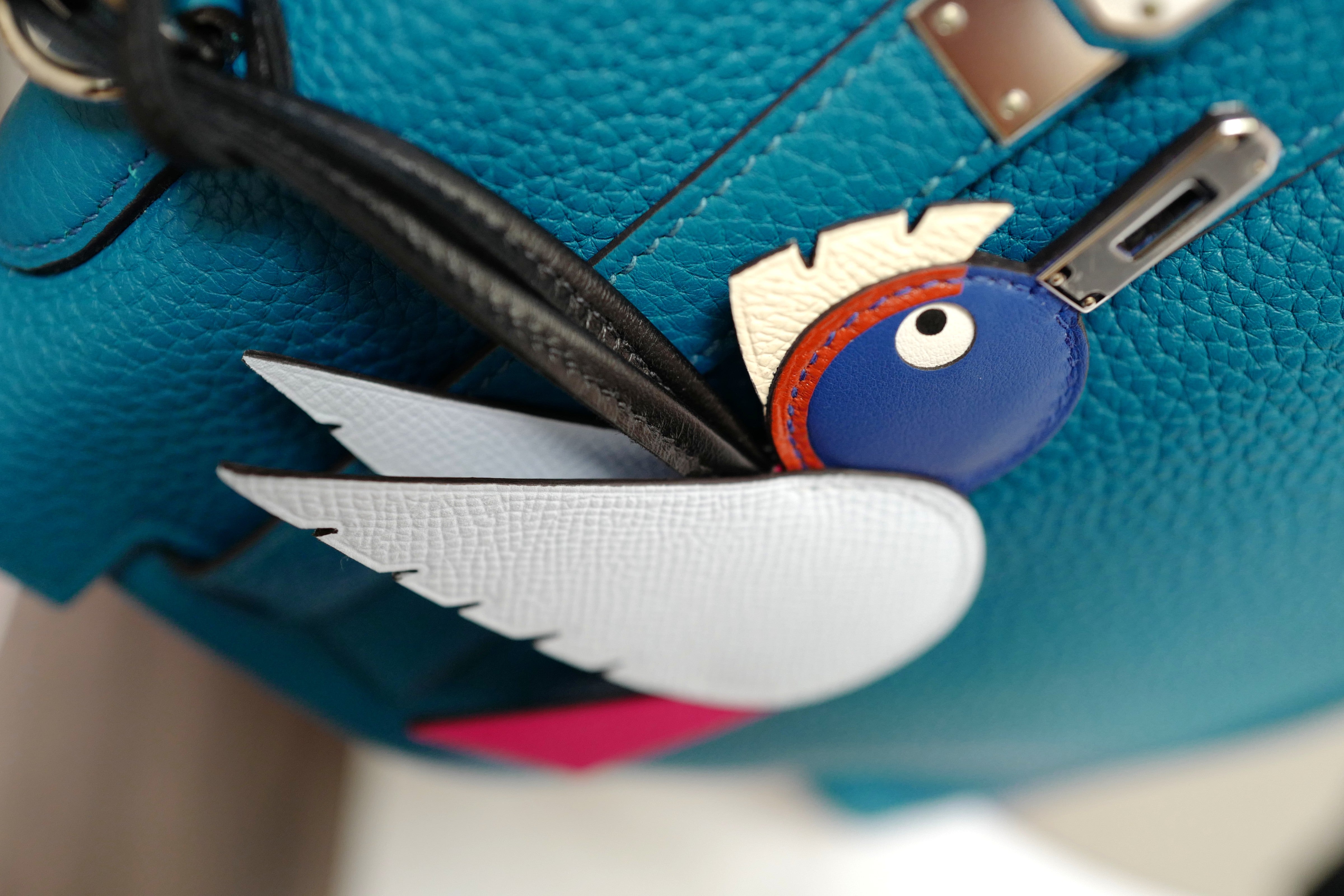 NEW Hermes Birdy Charm in Bleu Brume/Rose Mexico/Bleu Royal/Cuivre/Nata/Noir