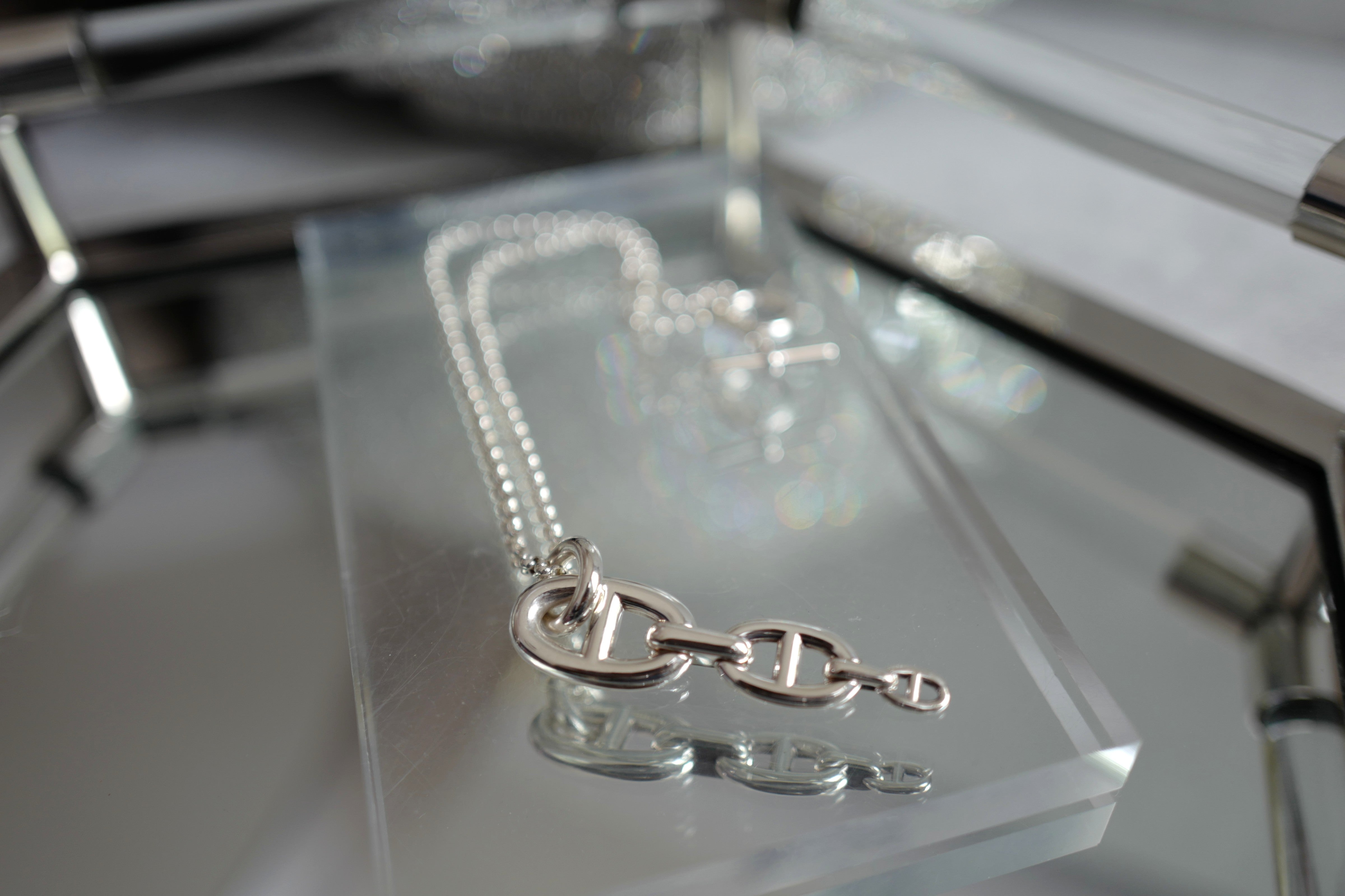 大人気☆HERMES☆Pendentif Chaine d'Ancre Enchaineeネックレス Hermes Chaine d'ancre Necklace Silver Enchainee pendant