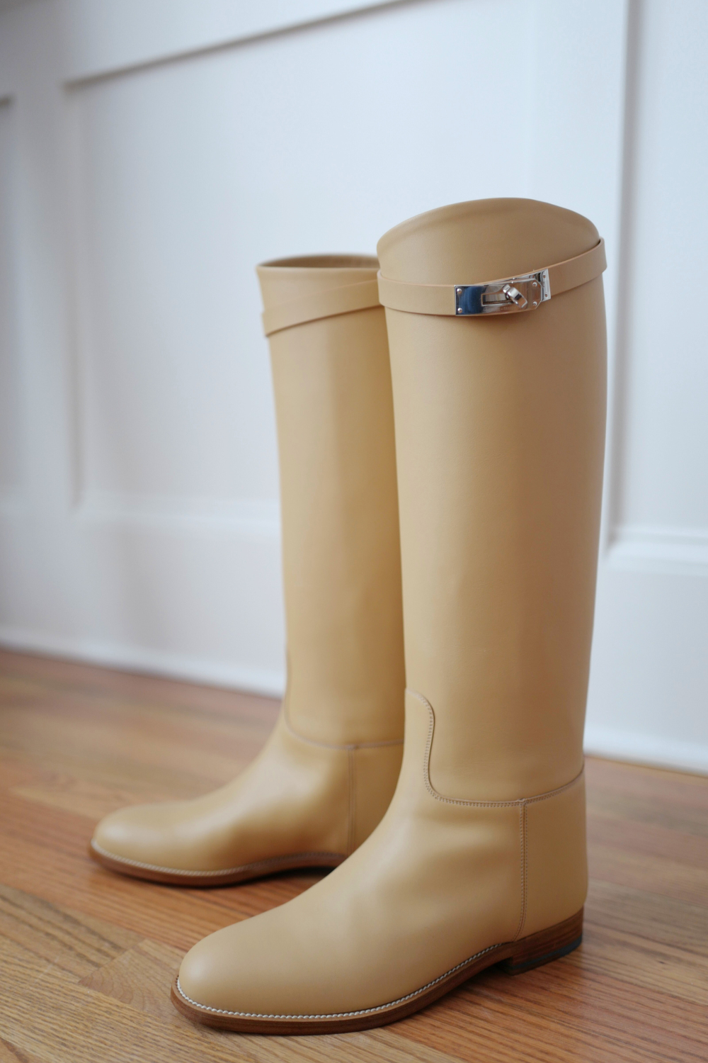 BNIB Hermes Jumping Boot Beige Natura  Size 38
