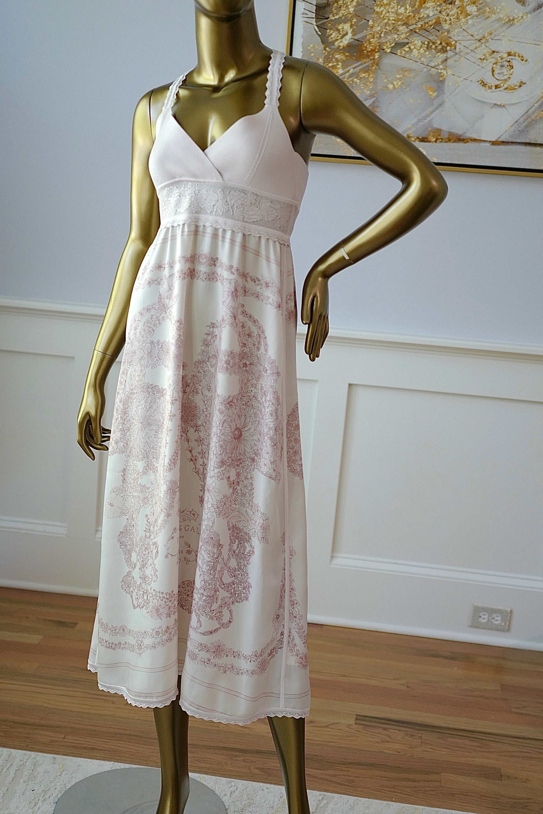 NEW Hermes “Brides de Gala en Fleurs” inspi Twillaine Silk Dress size 36