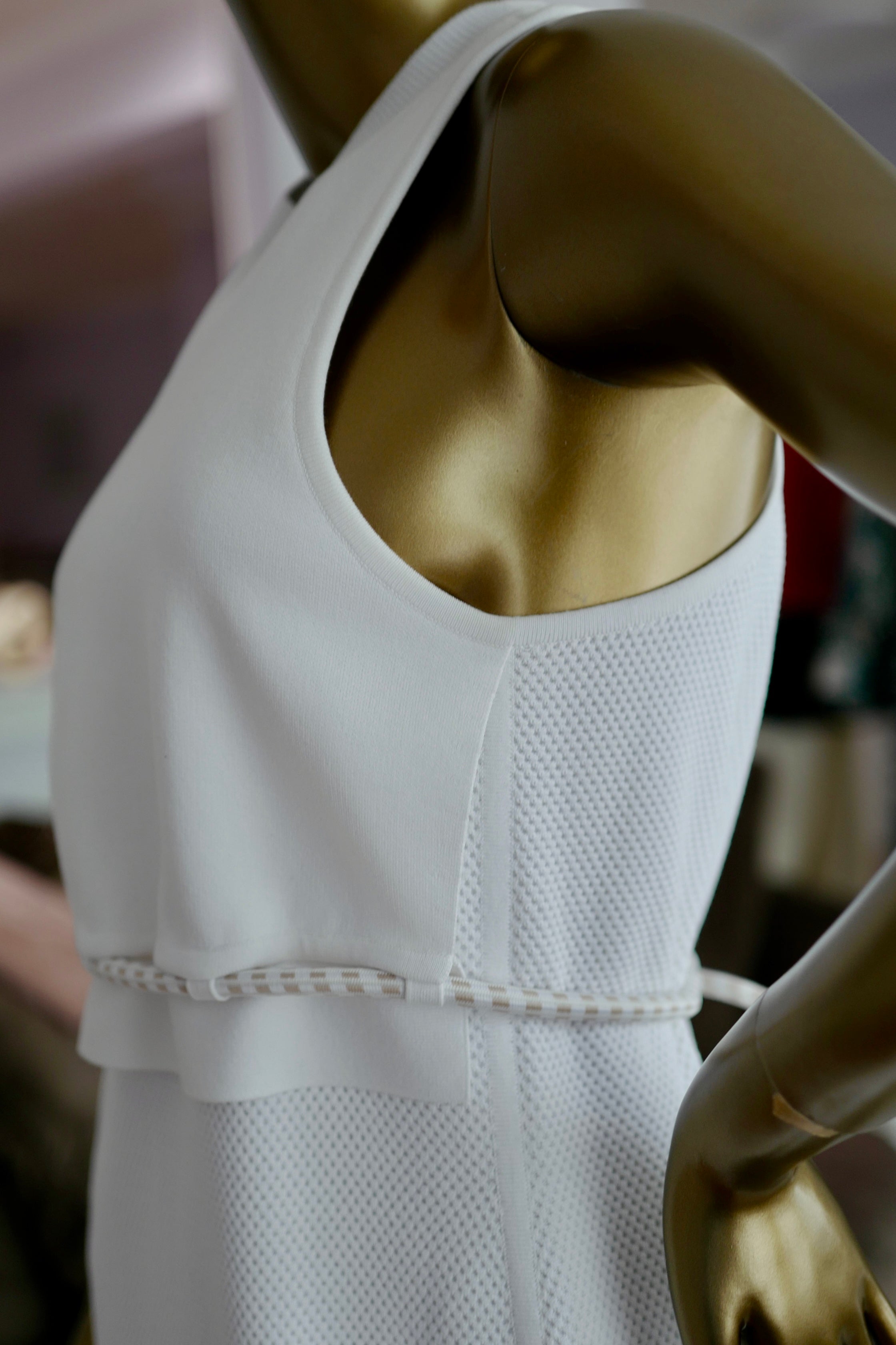 Hermes Maille Technique 91 Blanc Casse Dress size 38