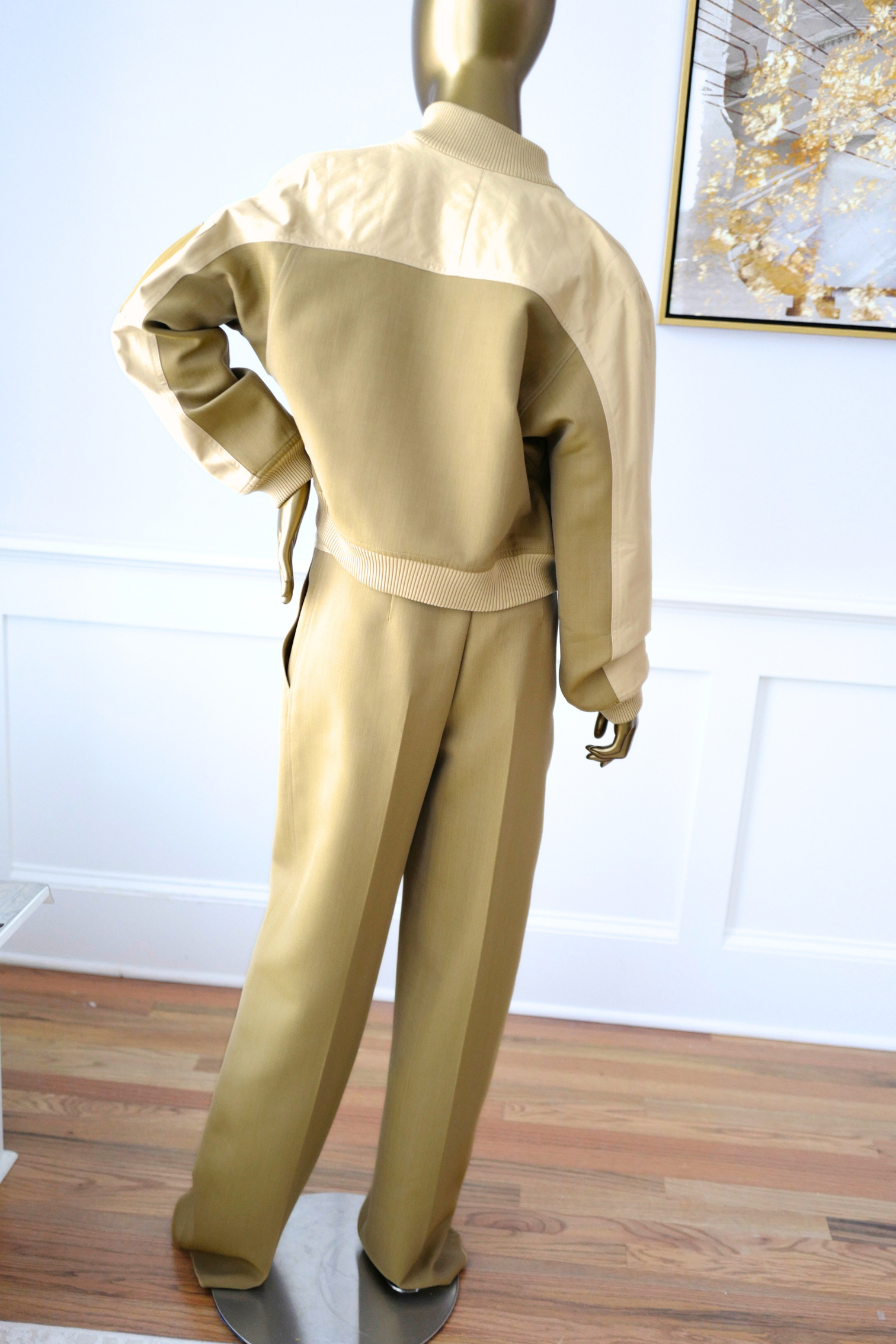 Brand New Hermès Bomber Inspiration Jacket in Vert Muscade Size 36