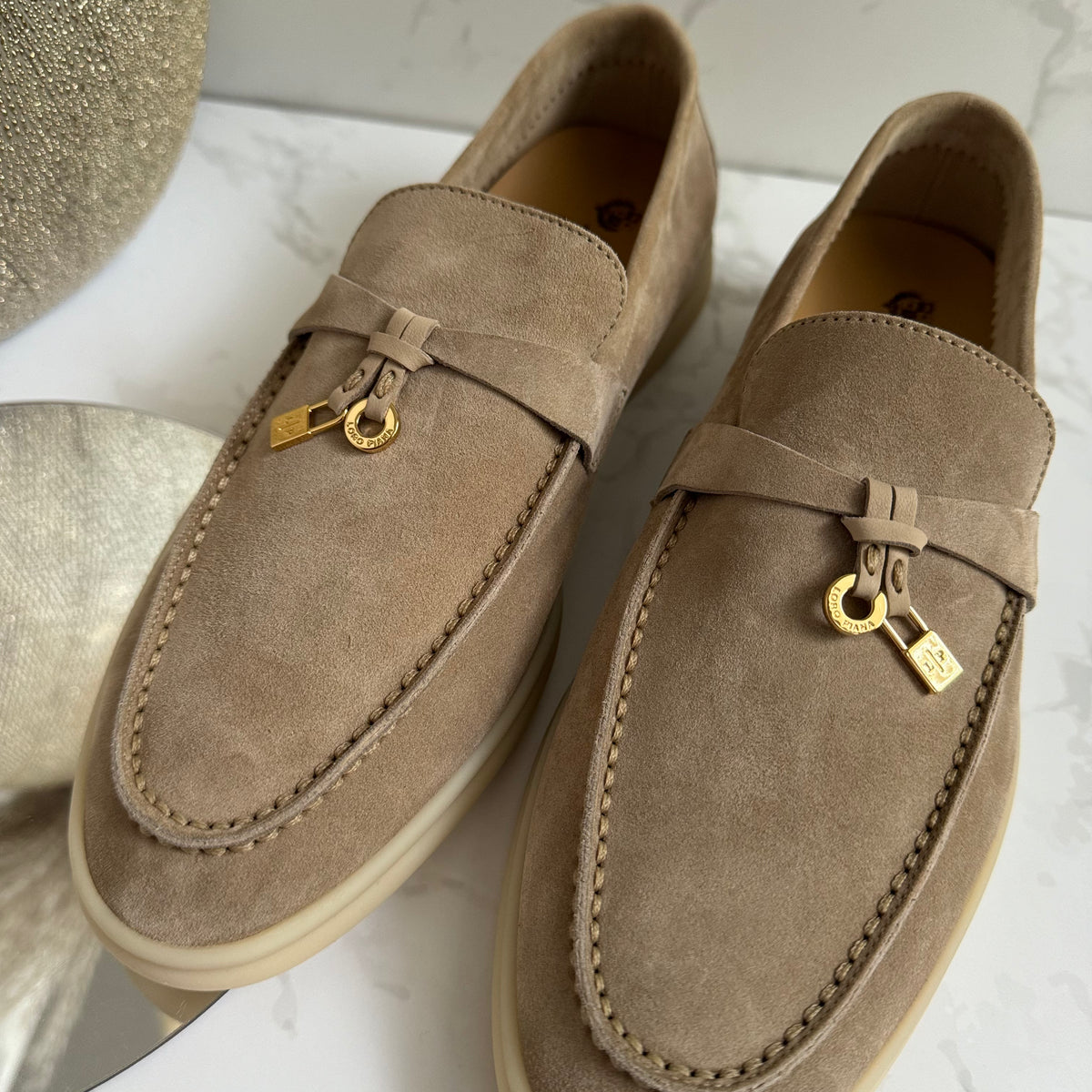 Loro Piana Summer Walks Sandstone size 37.5