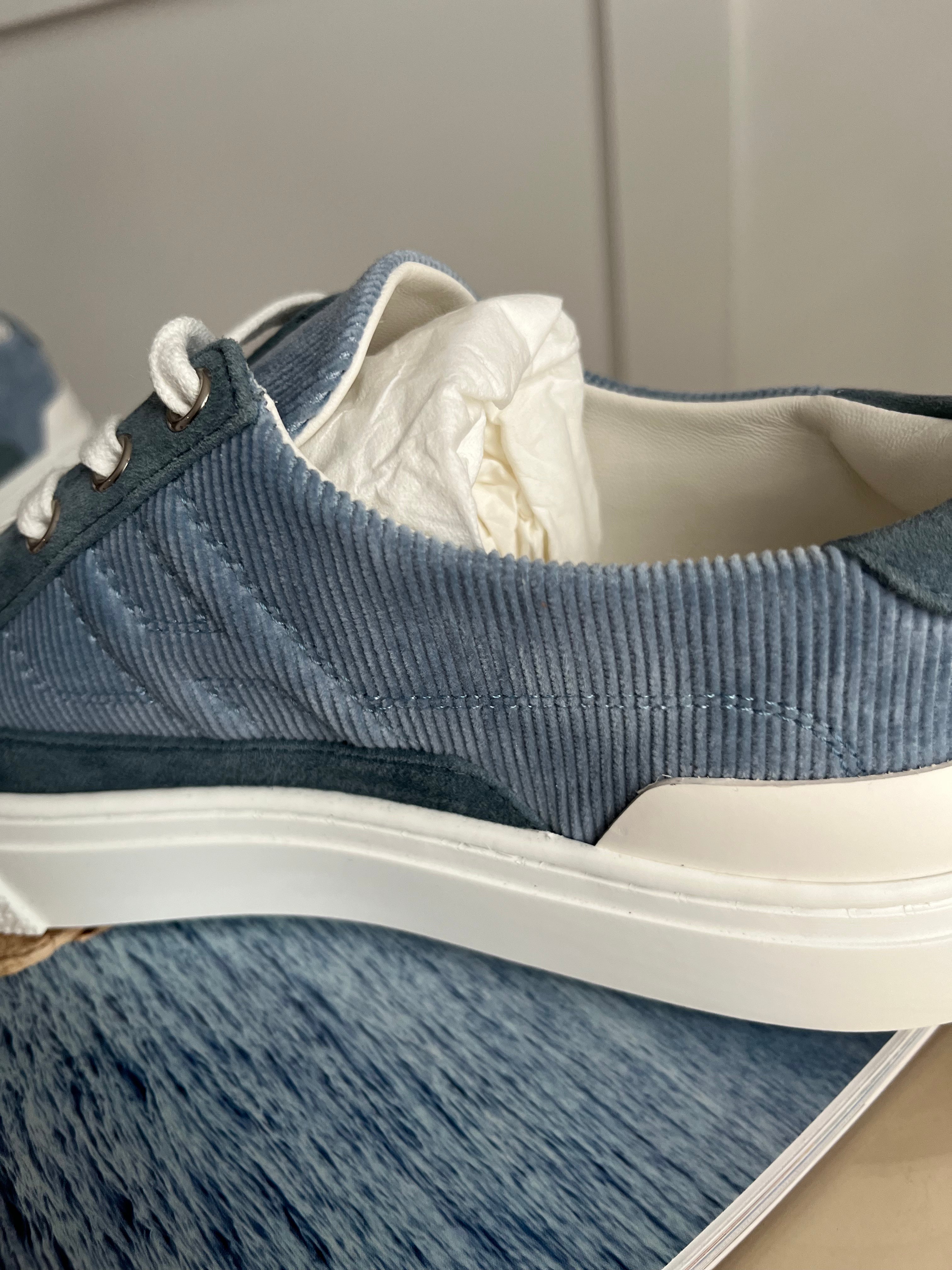 BNIB Hermes Deep Sneaker Bleu Pinede Size 39.5