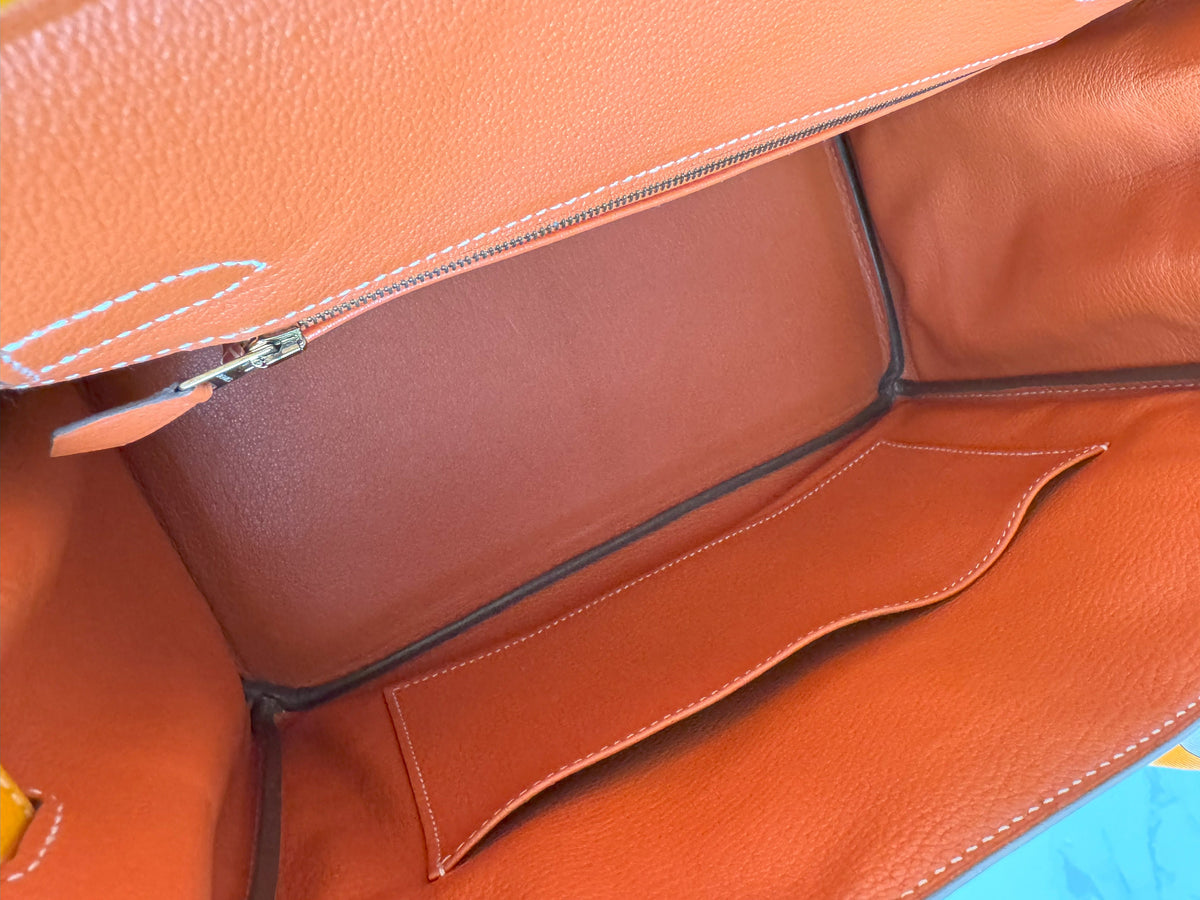 Hermès Birkin 30 Jaune d'Or Epsom Leather Candy Edition Orange Inside & Gold HW