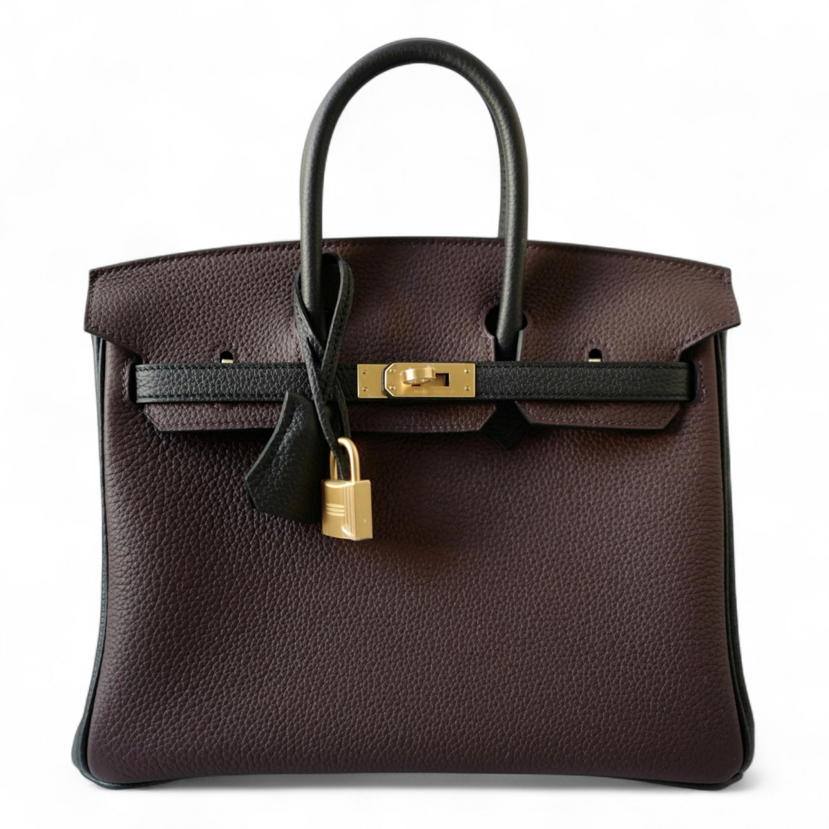 Hermès Birkin 25 HSS Rouge Sellier/Noir Black Togo Leather Gold HW Sta