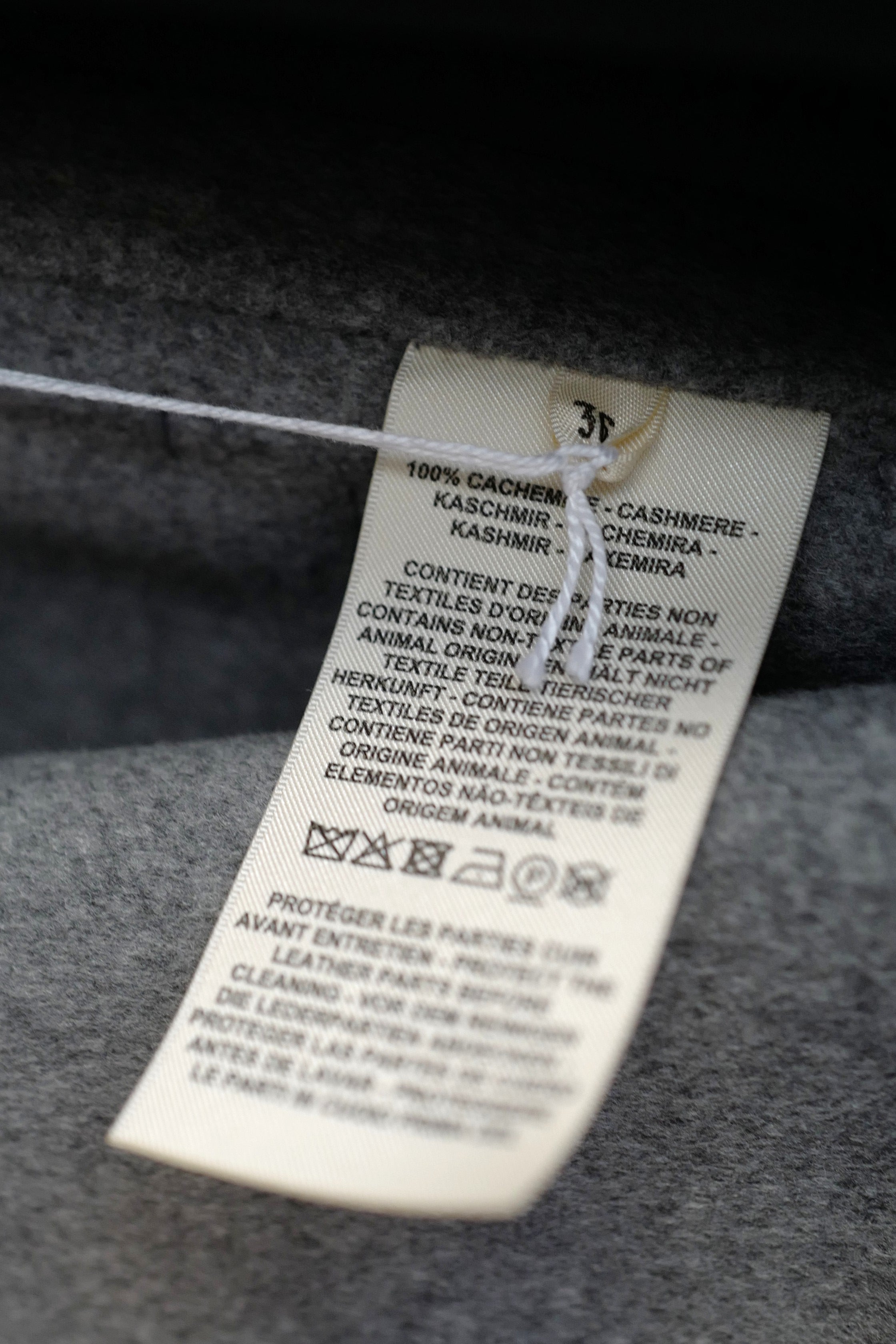 Hermes Double-face Cashmere Long Inspi Coat Couverture in Gris Crayon size 36