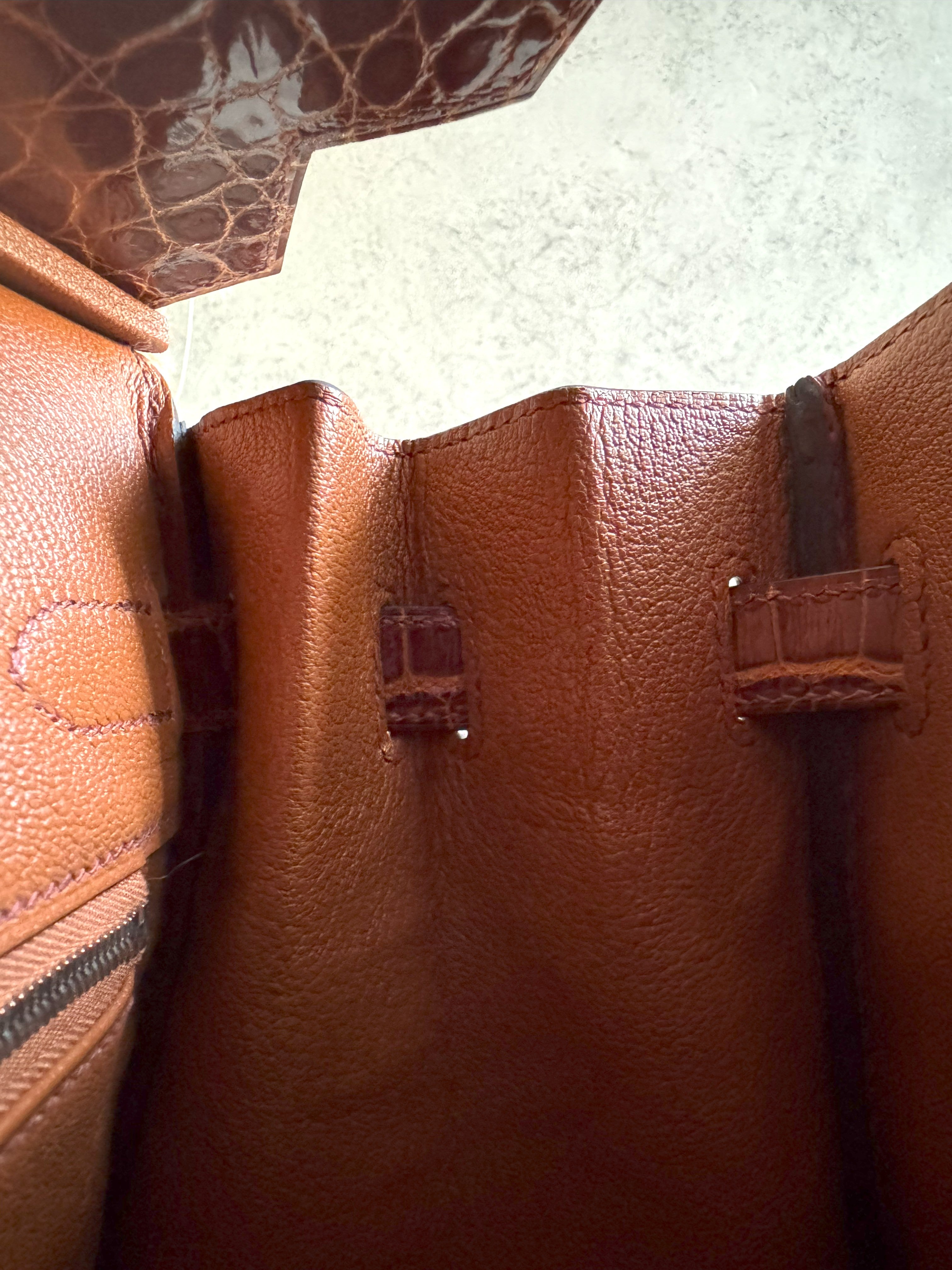 Hermes Birkin 30 Touch Cognac Miel Alligator with Palladium Hardware