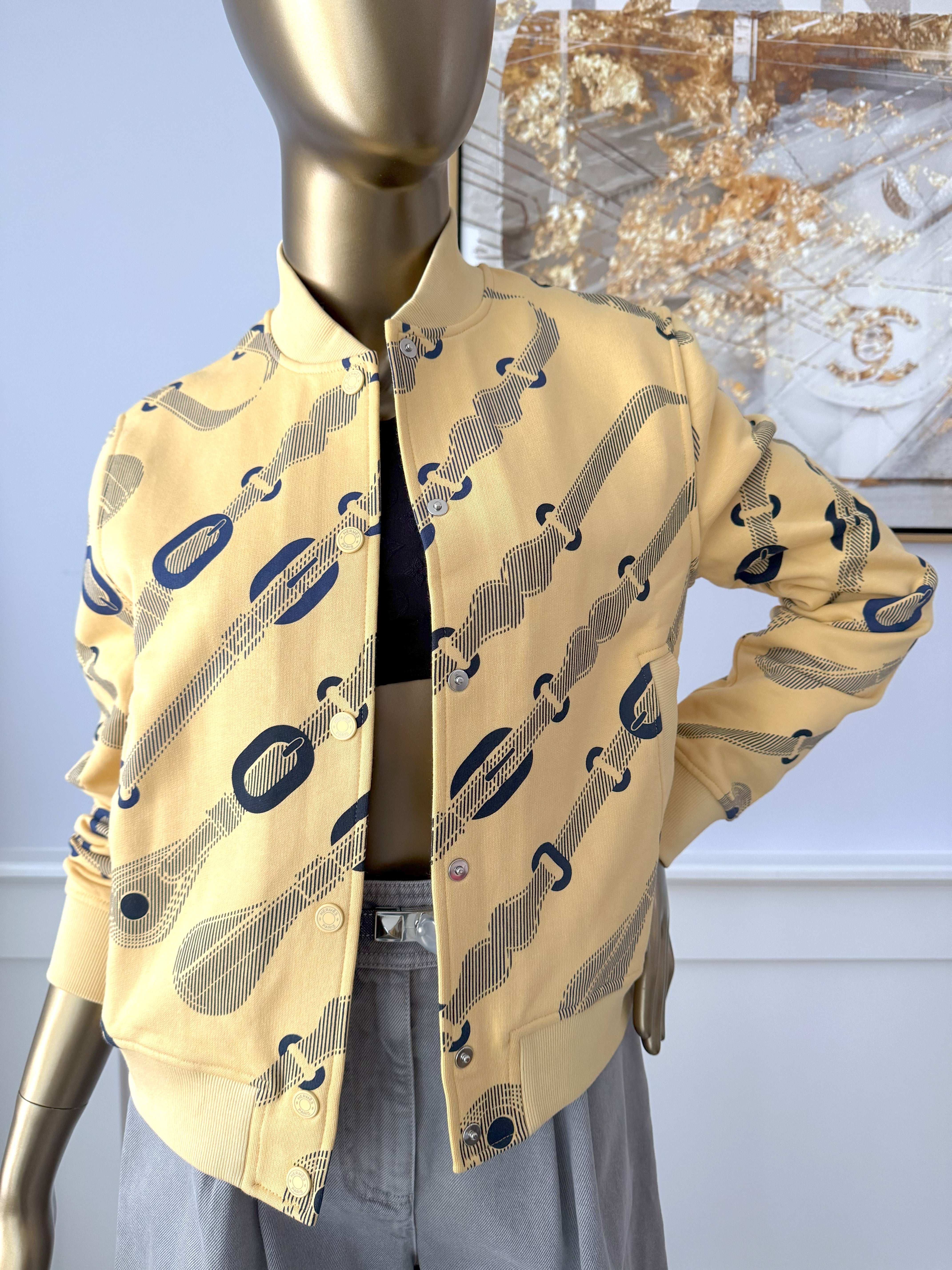 NEW Hermès Varsity Jacket “Coaching Remix” in Jaune Labido