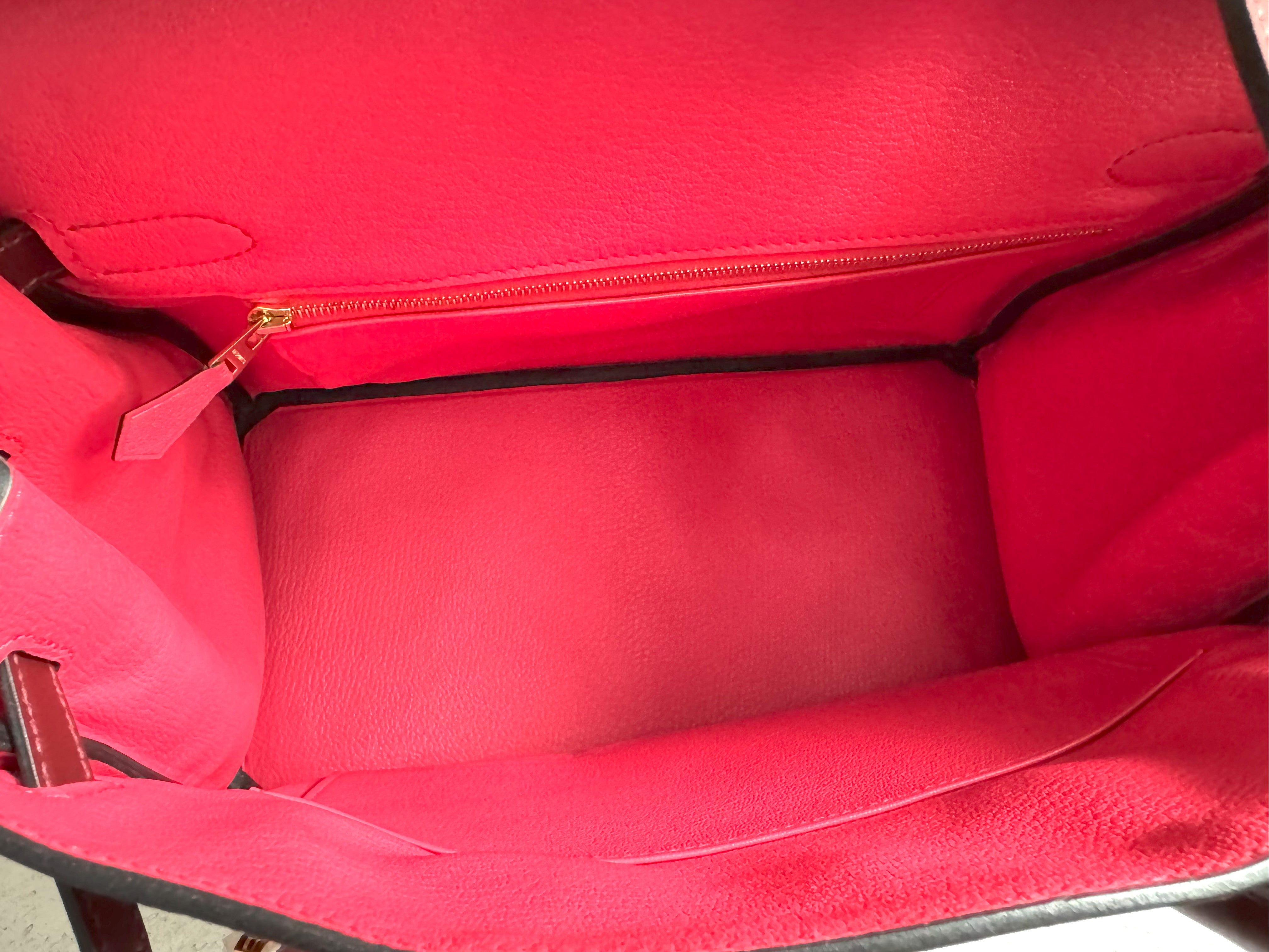 NEW Hermes Birkin 30 Touch Rouge H/Rose Azalea Clemence/Sombrero Gold HW #D 2021
