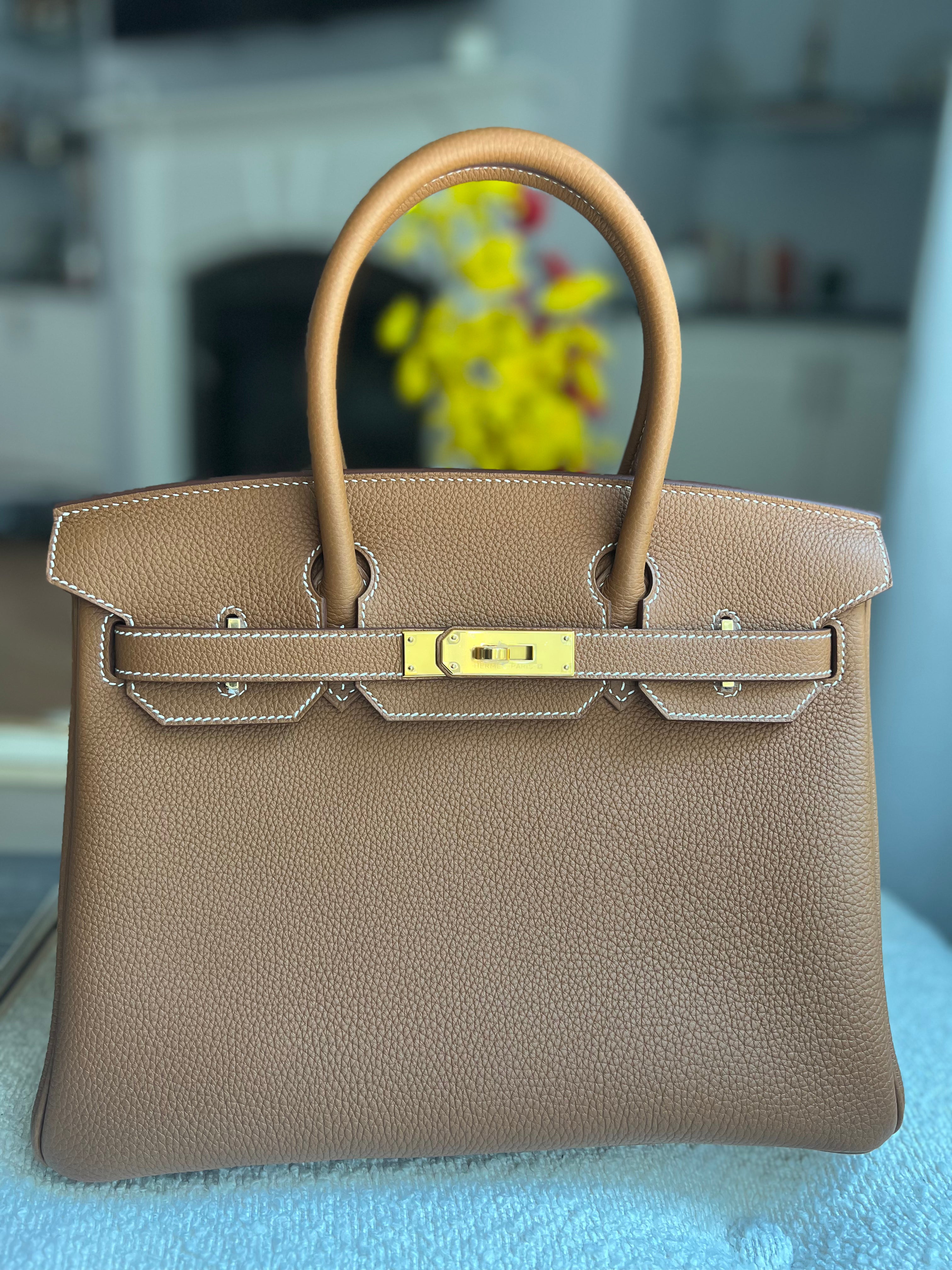 BNIB Hermes Birkin 30 Gold togo with gold hardware