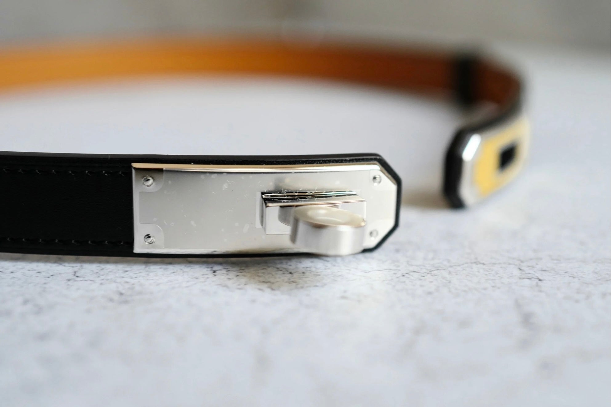 Hermes Kelly Splas'H 18 Belt Mordore Hunter Leather