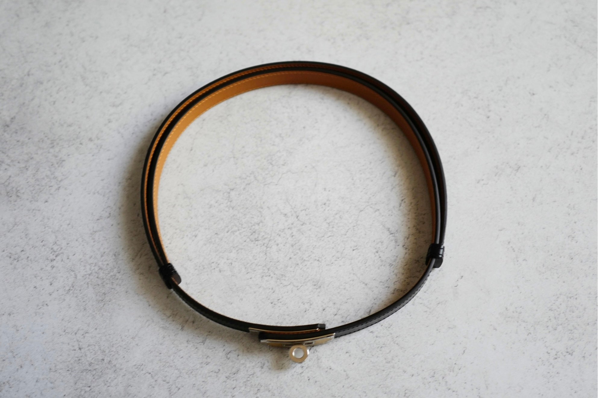 Hermes Kelly Splas'H 18 Belt Mordore Hunter Leather