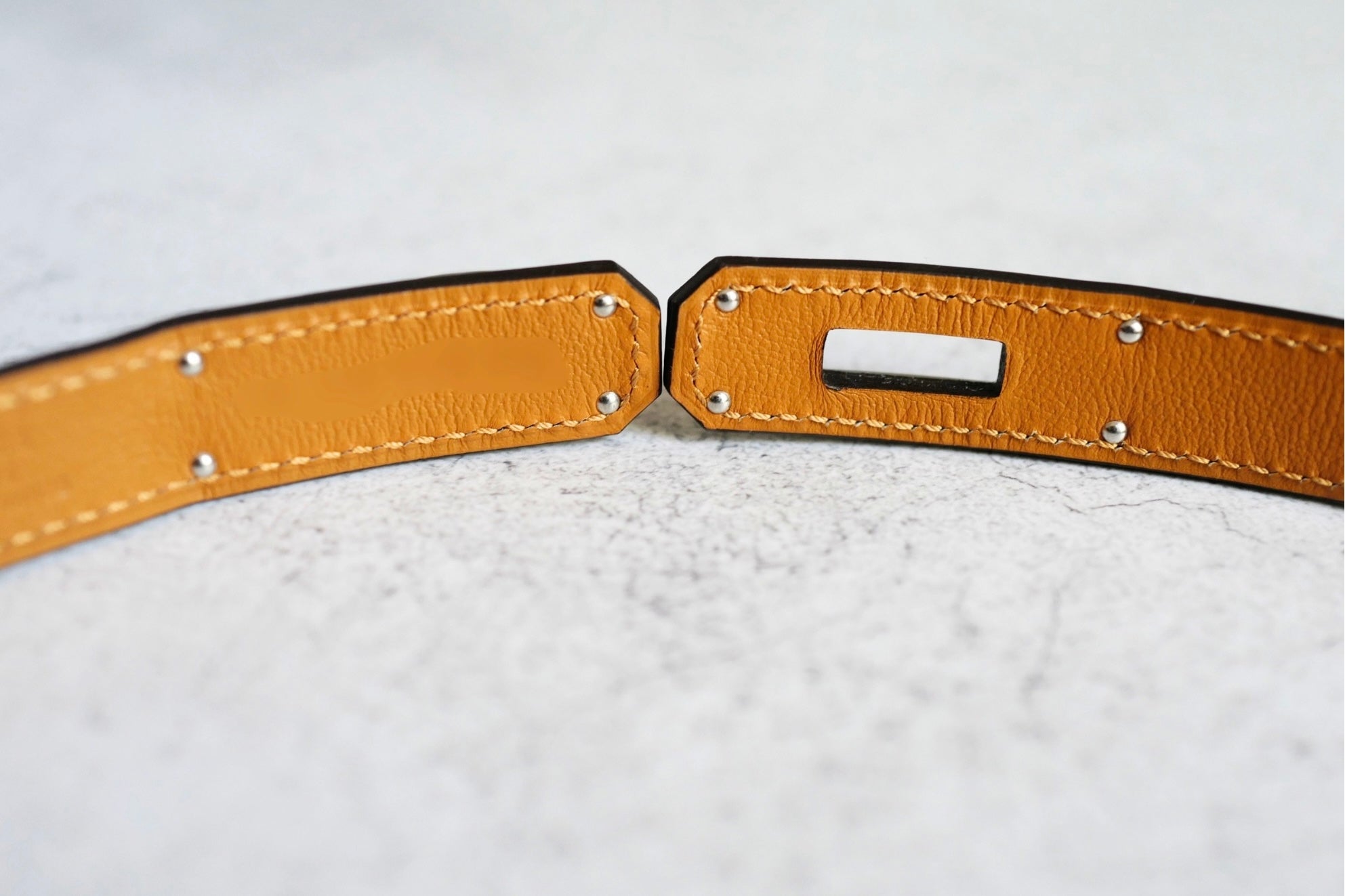 Hermès Kelly 18 Belt White Epsom Calfskin PHW