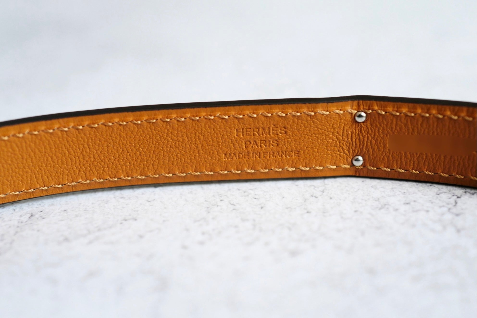 Hermès Kelly 18 Belt White Epsom Calfskin PHW