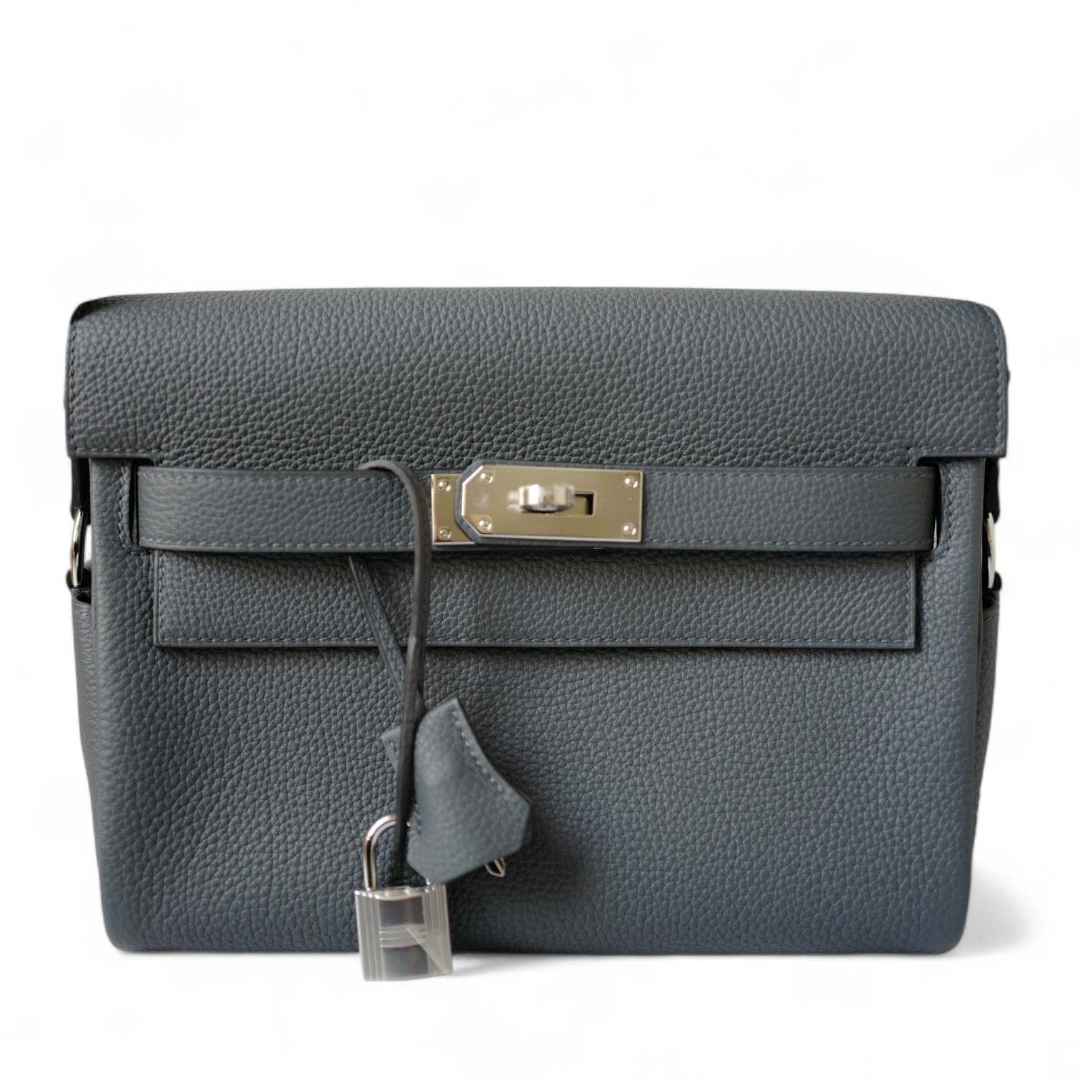 BNIB Hermès Kelly Messenger PM Veau Togo Bag Gris Misty Palladium Hardware