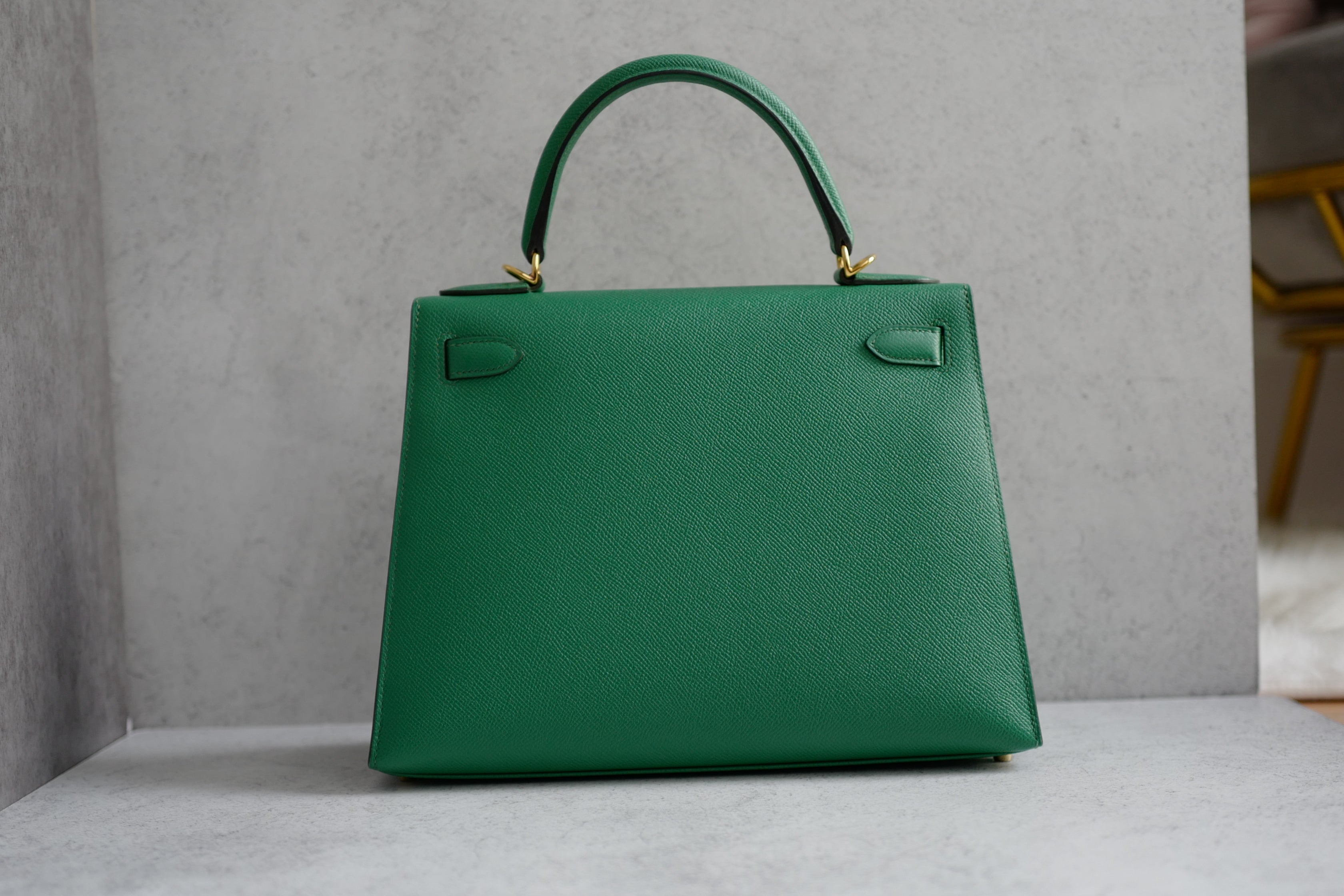 Hermes Kelly 28 Bamboo Epsom Sellier Goldware C Stamp 2018