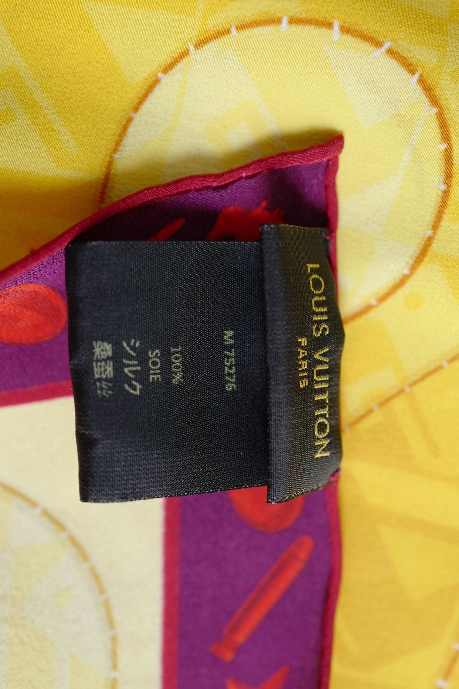 Louis Vuitton Inti Sun Scarf Silk Yellow Monogram Geometric