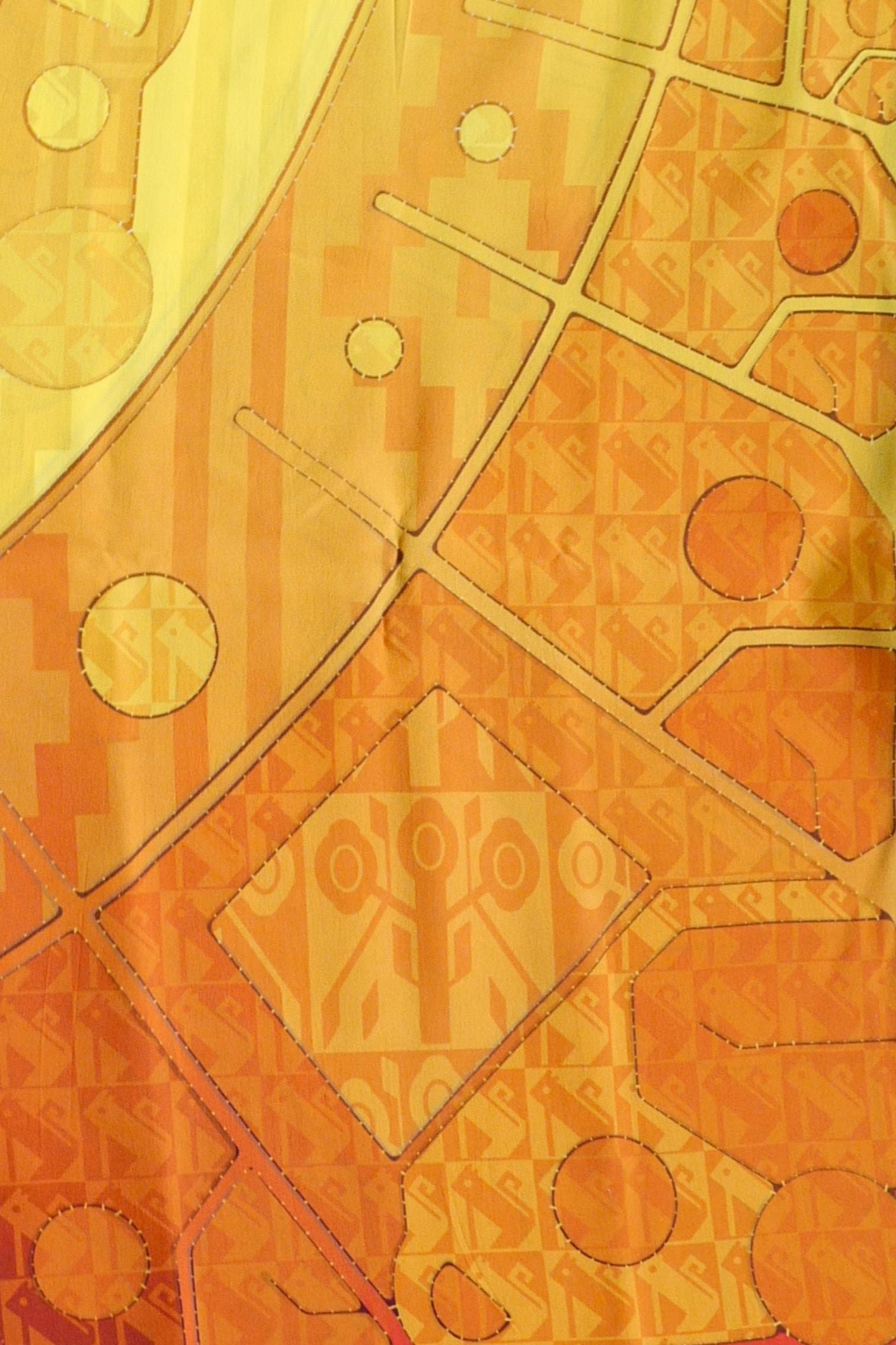 Louis Vuitton Inti Sun Scarf Silk Yellow Monogram Geometric