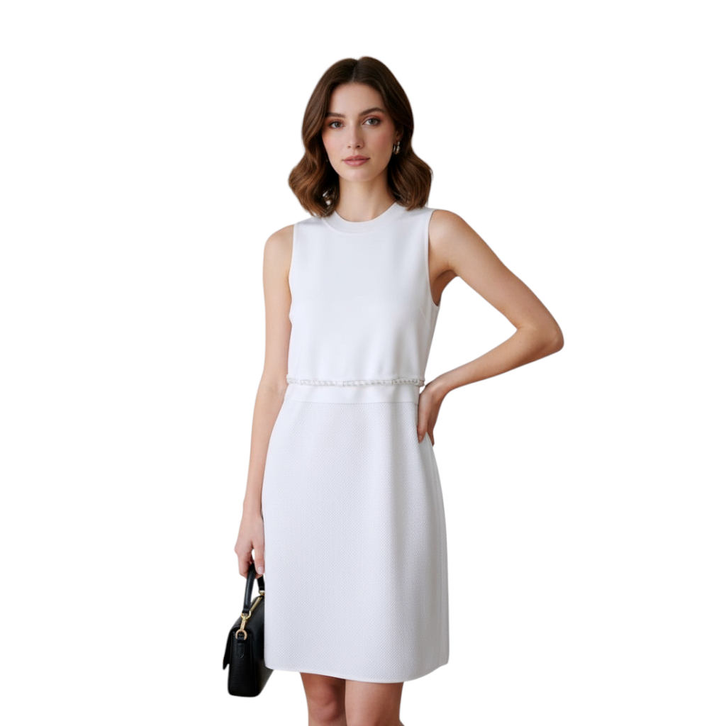 Hermes Maille Technique 91 Blanc Casse Dress size 38
