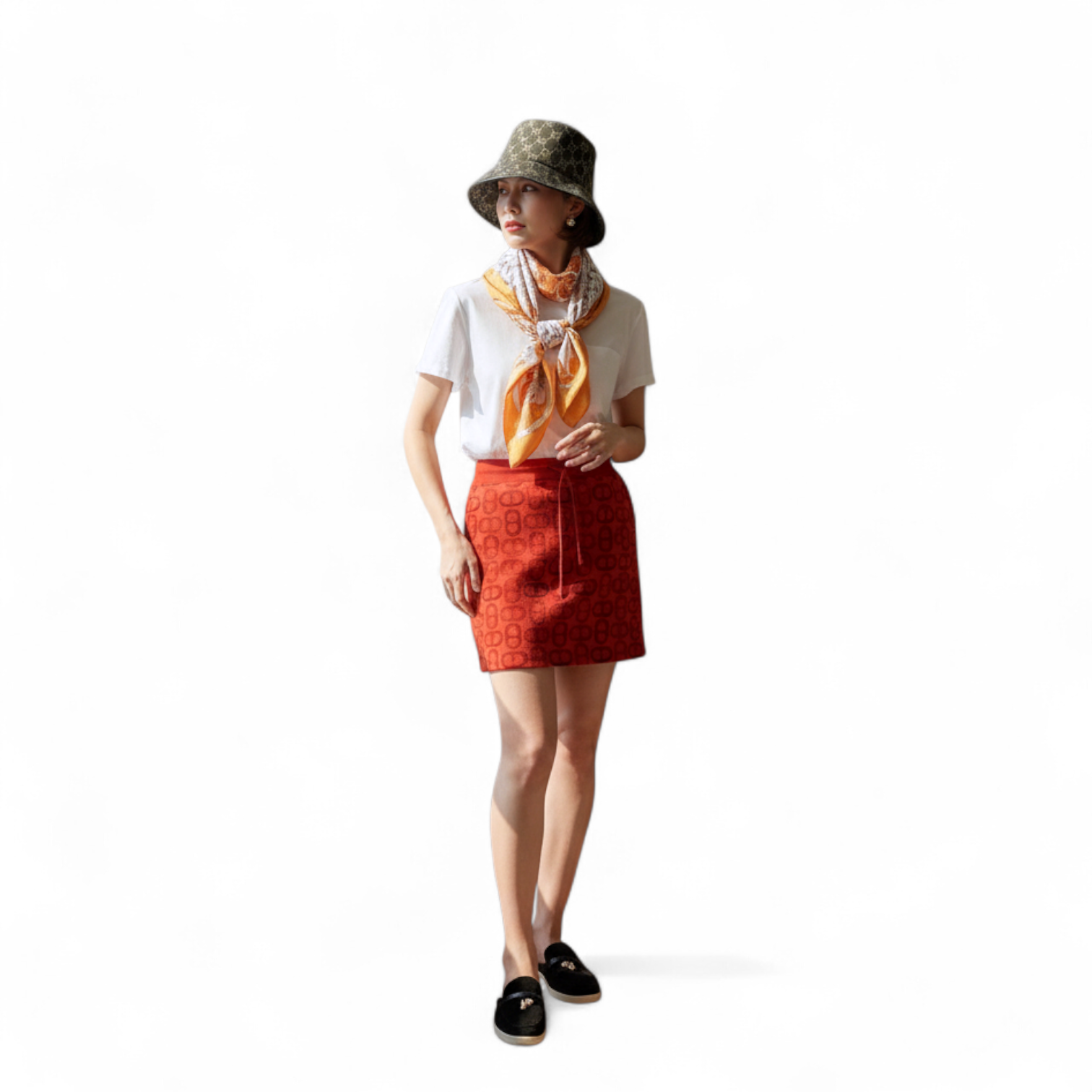 BNIB Hermes Mini Skirt Jupe Chaine D’ancre Rouge Ecarla Size 36
