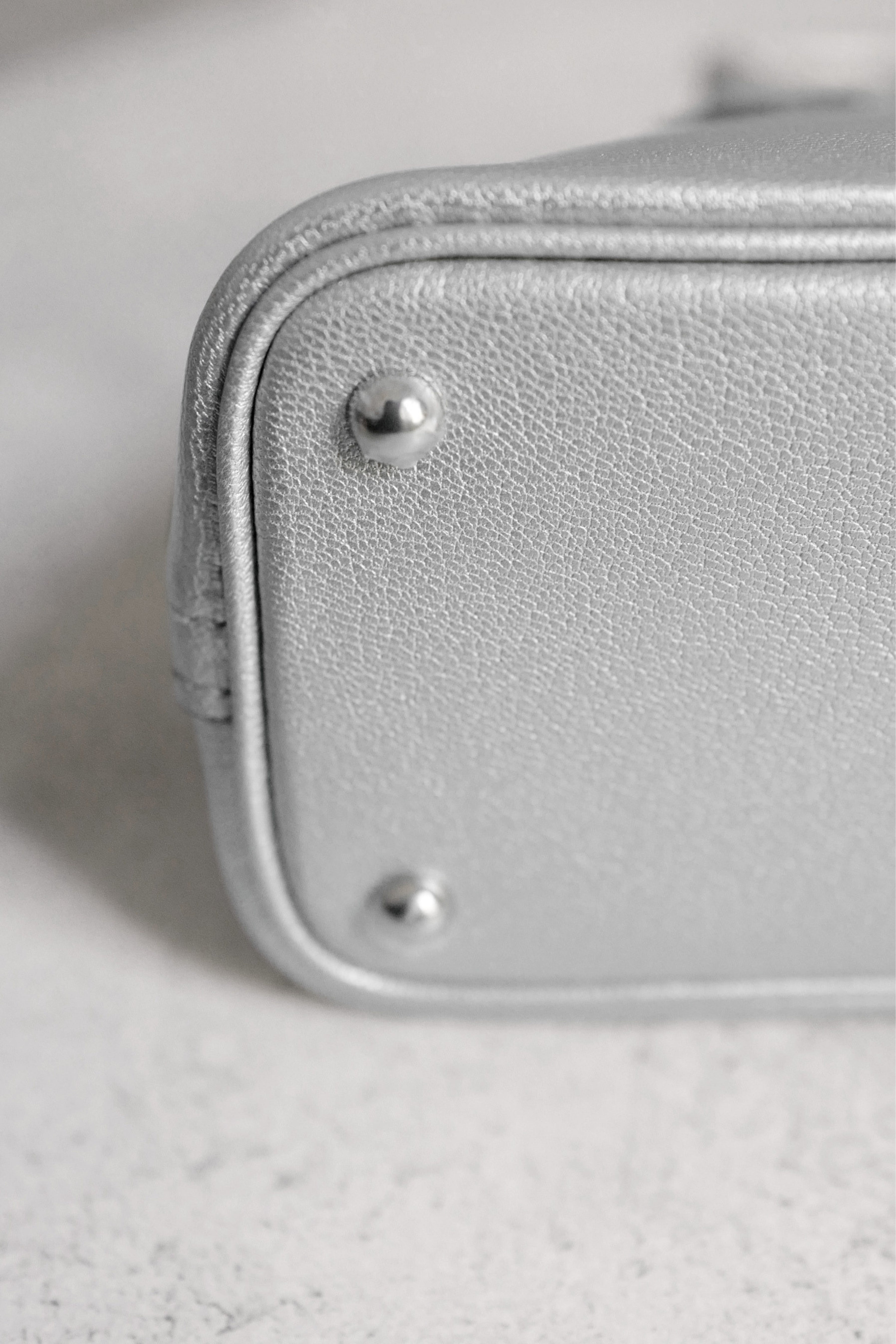 Hermès Bolide 1923 Mini Bag Silver Chamkilight Goatskin PHW G Stamp 2026