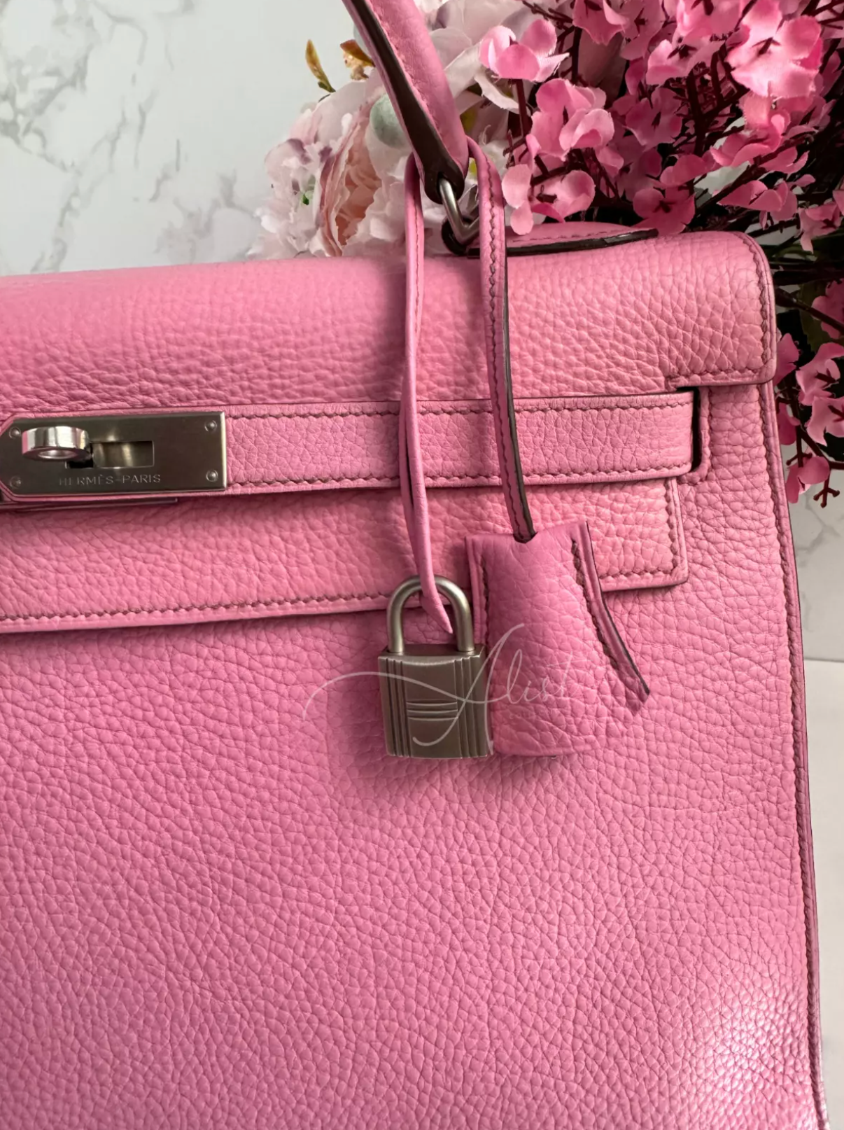 Hermes Kelly 32 HSS 5P Pink Bubblegum Sellier Togo Palladium Hardware