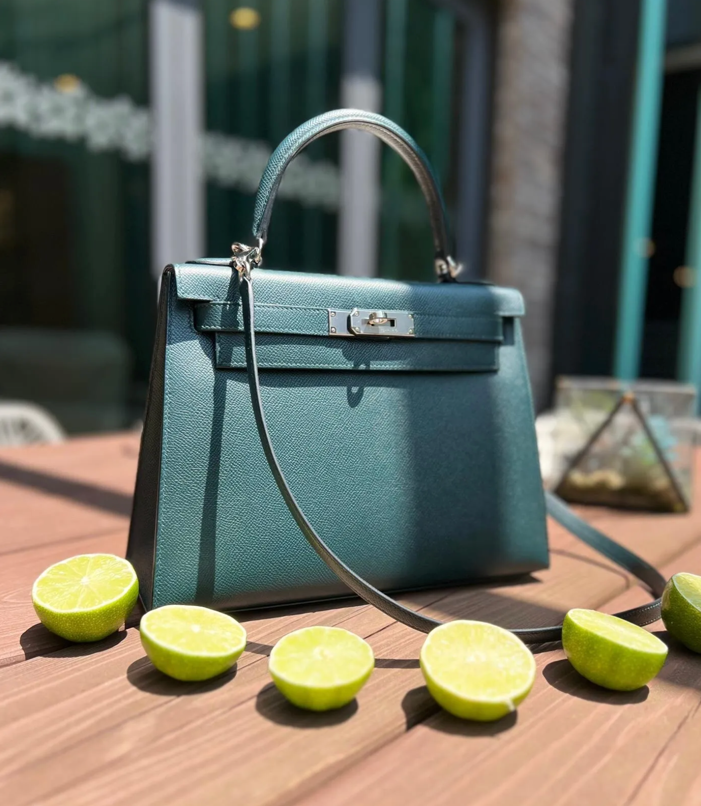 Hermes Vert Cypress Epsom Sellier Kelly 28 With Palladium Hardware