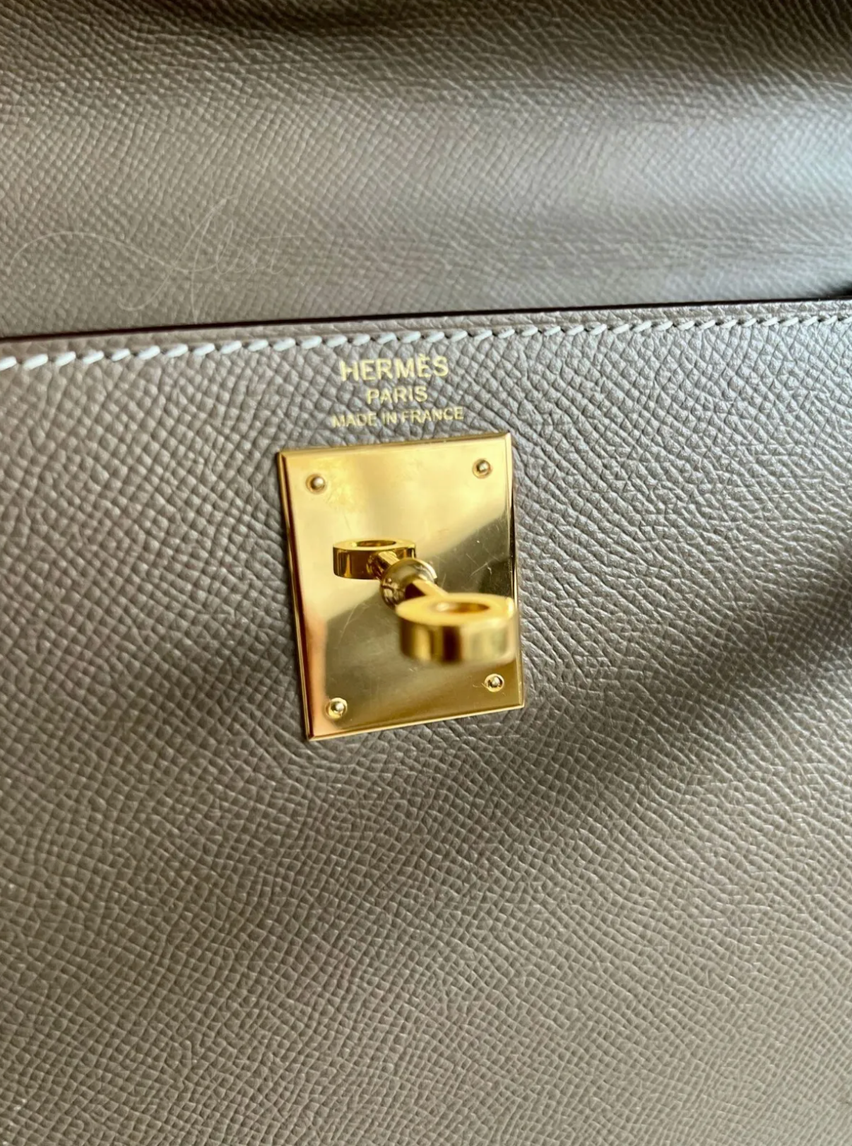 Hermes Kelly 28 Etoupe Sellier Epsom Gold HW C Stamp 2019