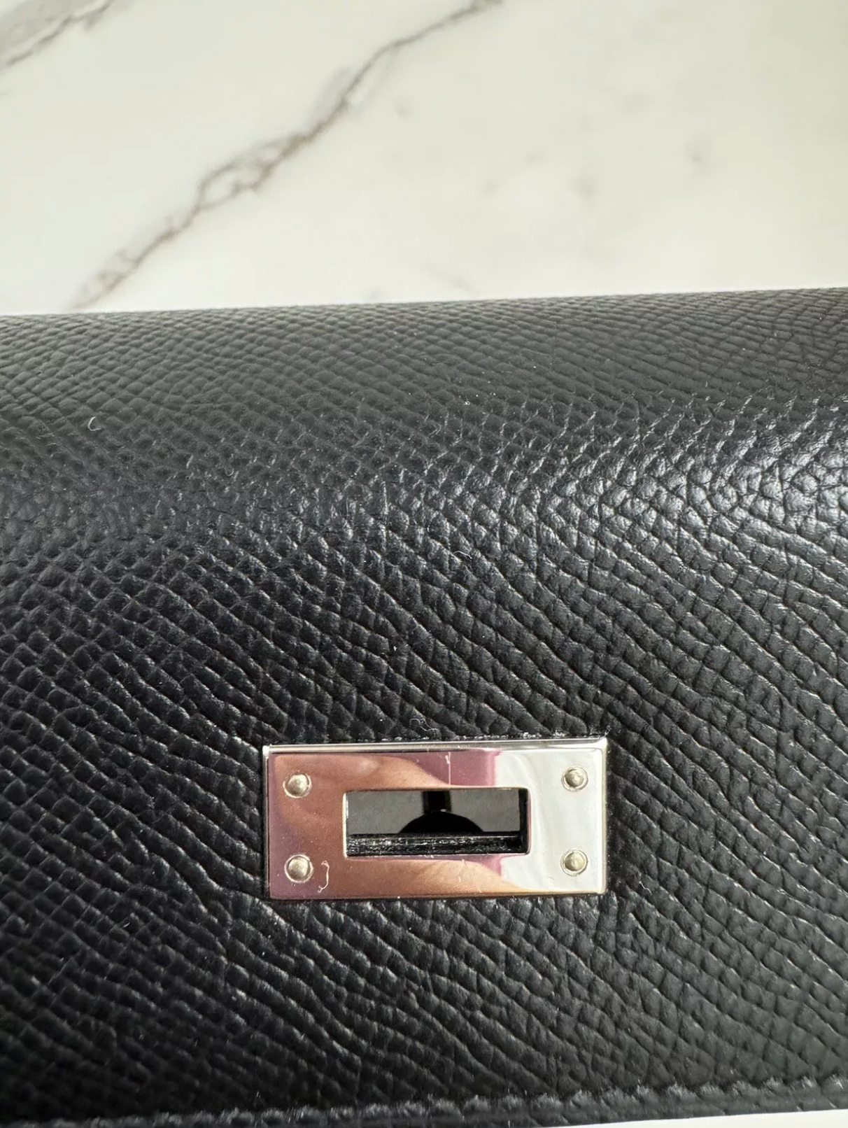 NEW Hermes Kelly 25 Black Epsom Sellier Palladium HW Complete Receipt 2022