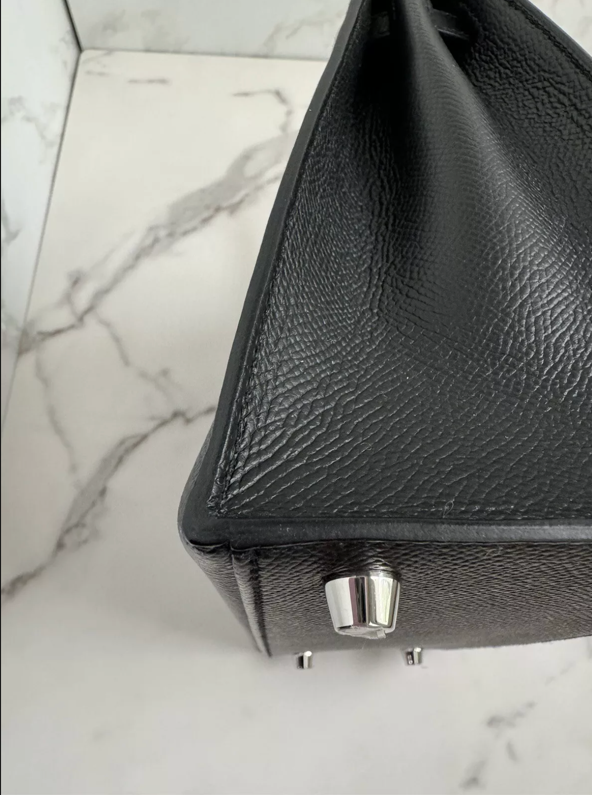 NEW Hermes Kelly 25 Black Epsom Sellier Palladium HW Complete Receipt 2022