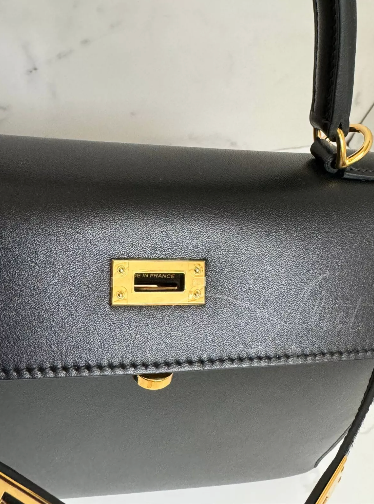 Hermes Kelly 25 Black Tadelakh Sellier Gold HW Complete Original Receipt NEW