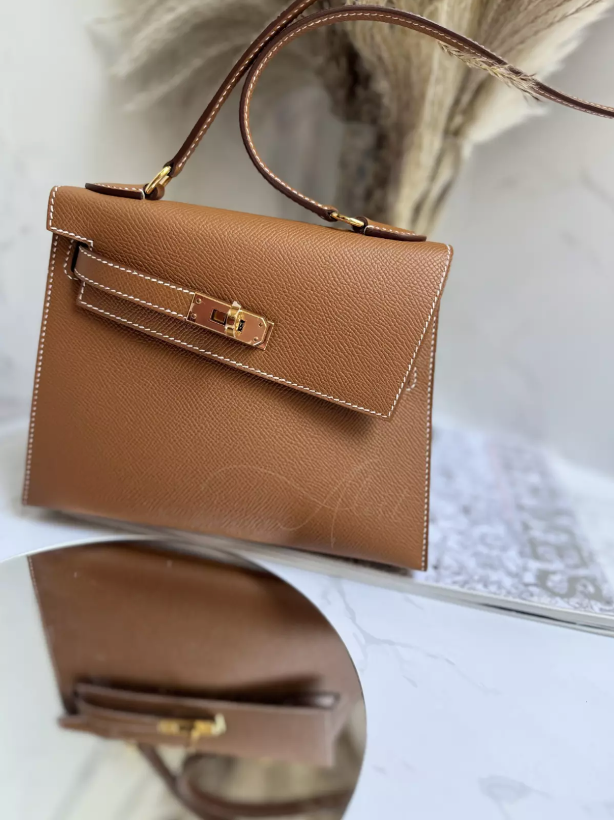 BNIB Hermes Kelly En Desordre Gold Epsom Gold HW B Stamp Limited Edition