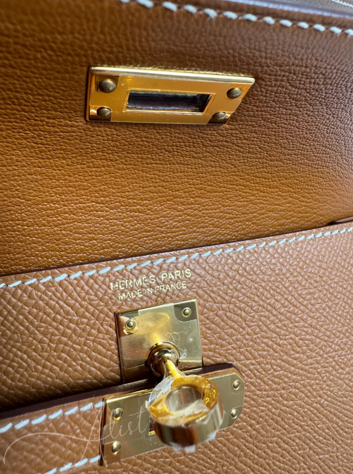 BNIB Hermes Kelly En Desordre Gold Epsom Gold HW B Stamp Limited Edition