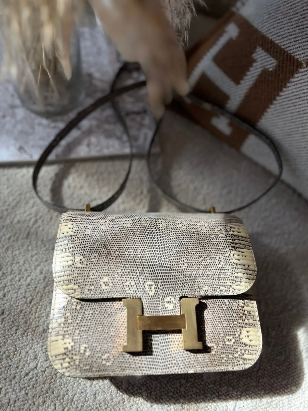 Hermes Constance Mini 18 Lizard Ombre Varanus Salvator Gold HW 2023