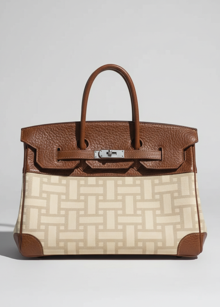 Hermes Birkin 35 Mosaic Special Limited Edition Creme Tan Brown- Preowned