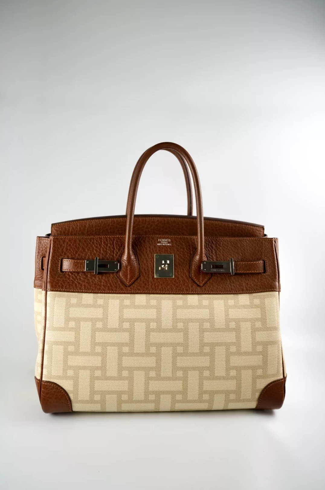 Hermes Birkin 35 Mosaic Special Limited Edition Creme Tan Brown- Preowned