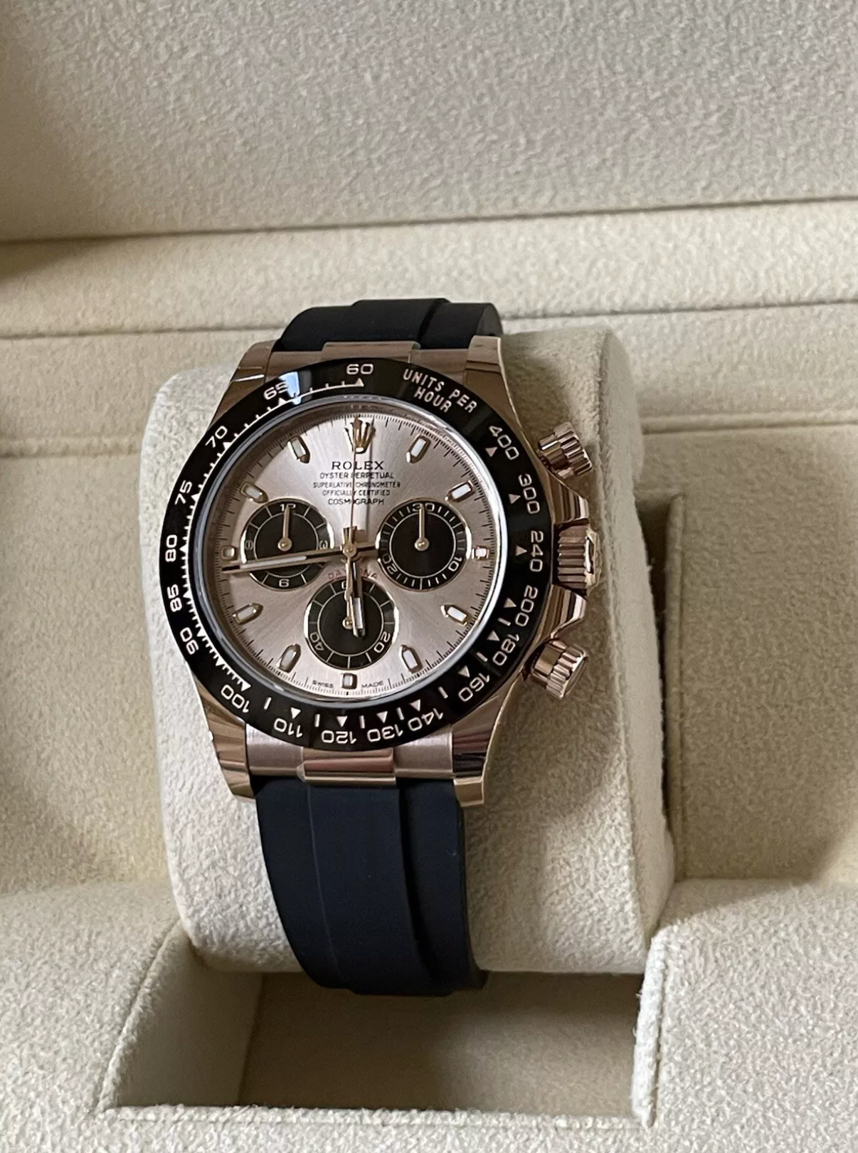 [Email Us for Payment] NEW Rolex Daytona 116515LN ROSE Gold Oysterflex Box/Papers Sundust Dial